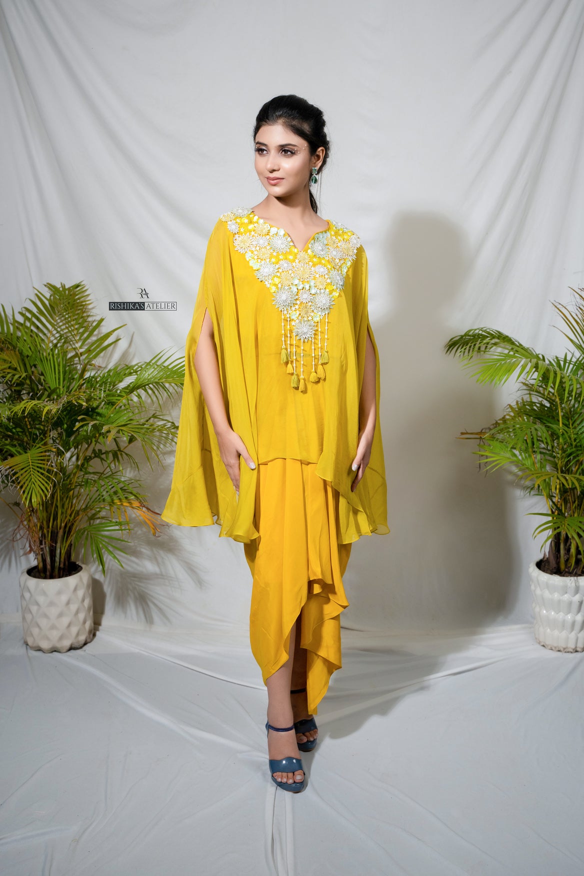 kaftan with skirt set