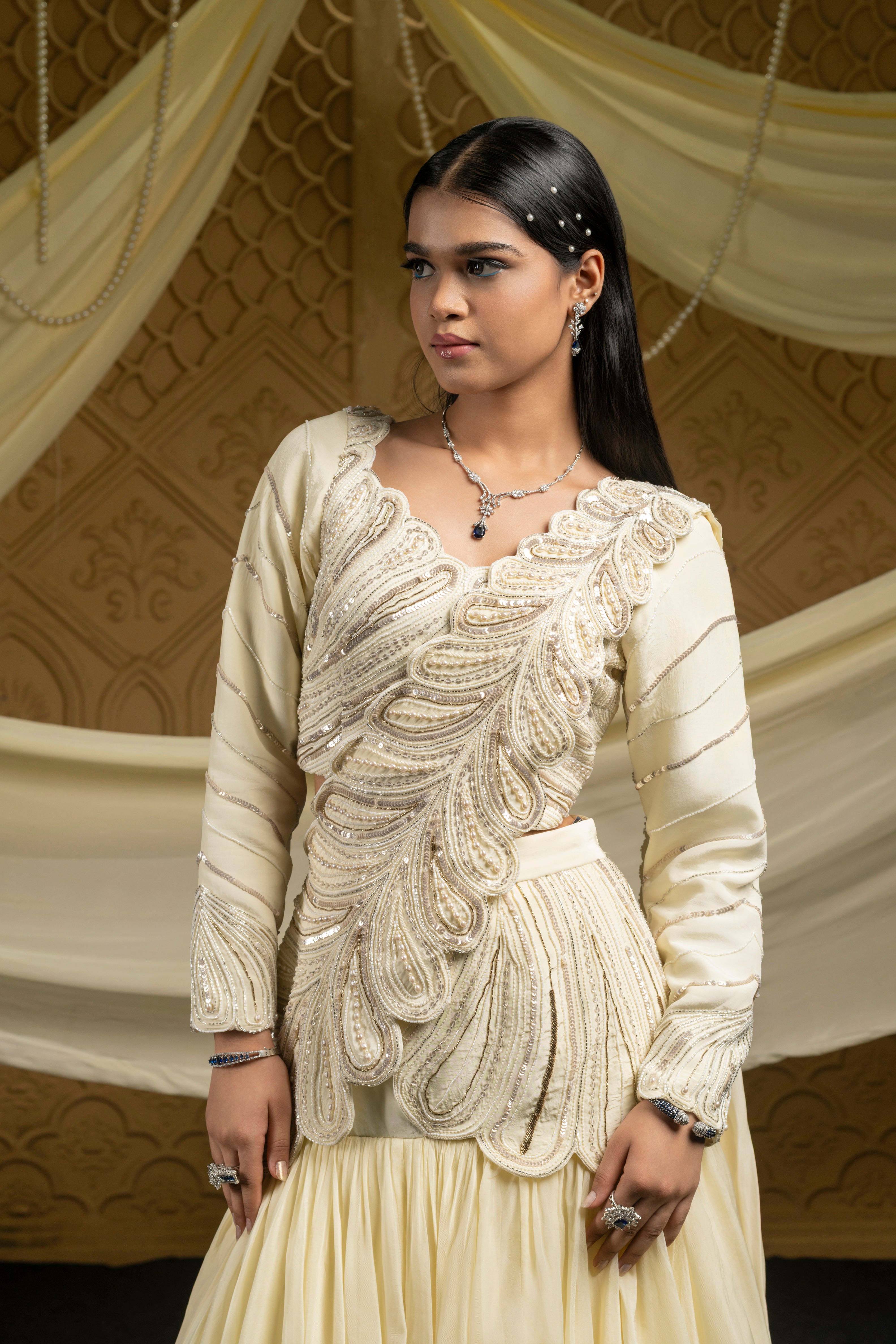 A Ruffled Lehenga Skirt