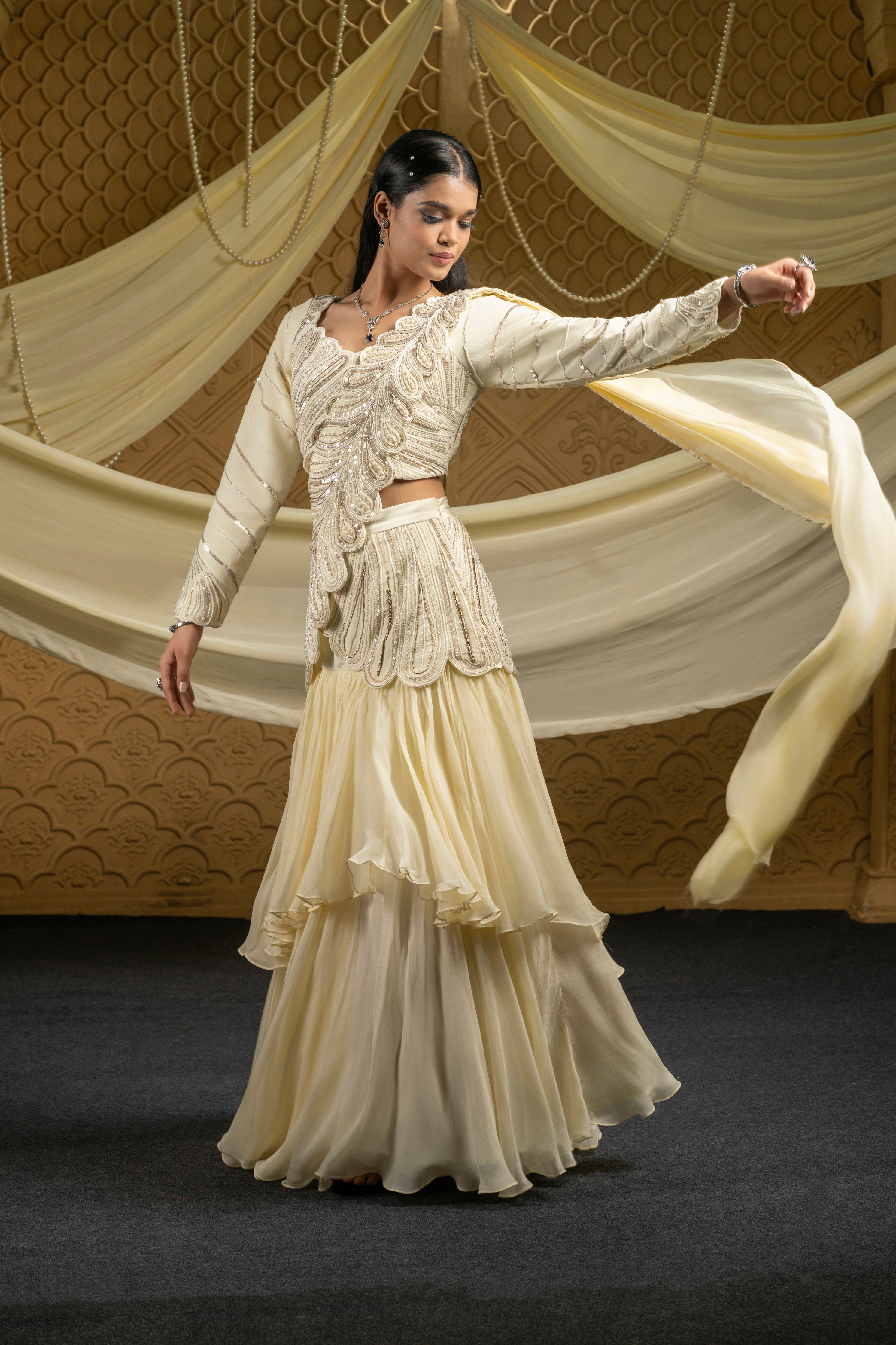 A Ruffled Lehenga Skirt