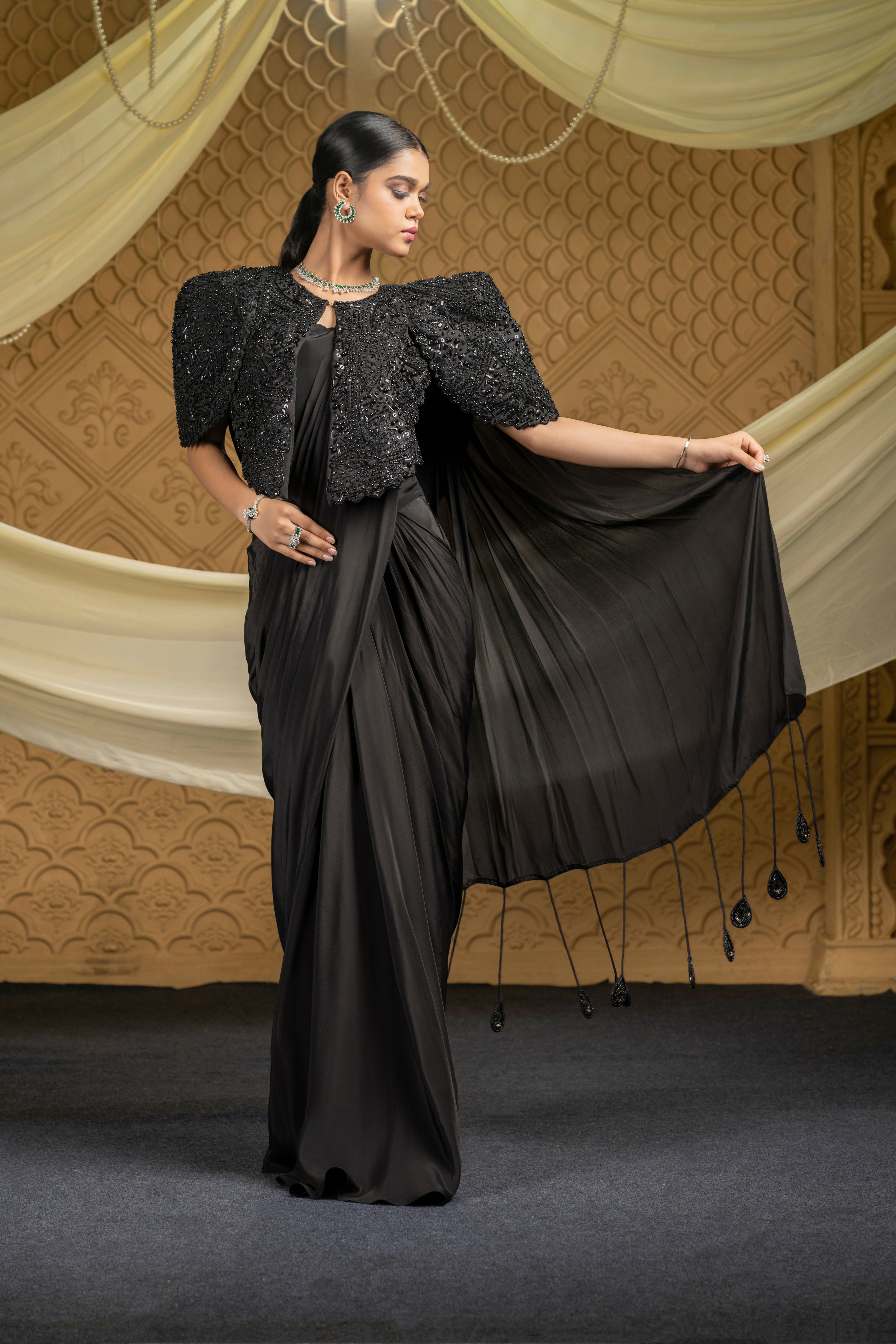 Shadow Craft Fusion Saree