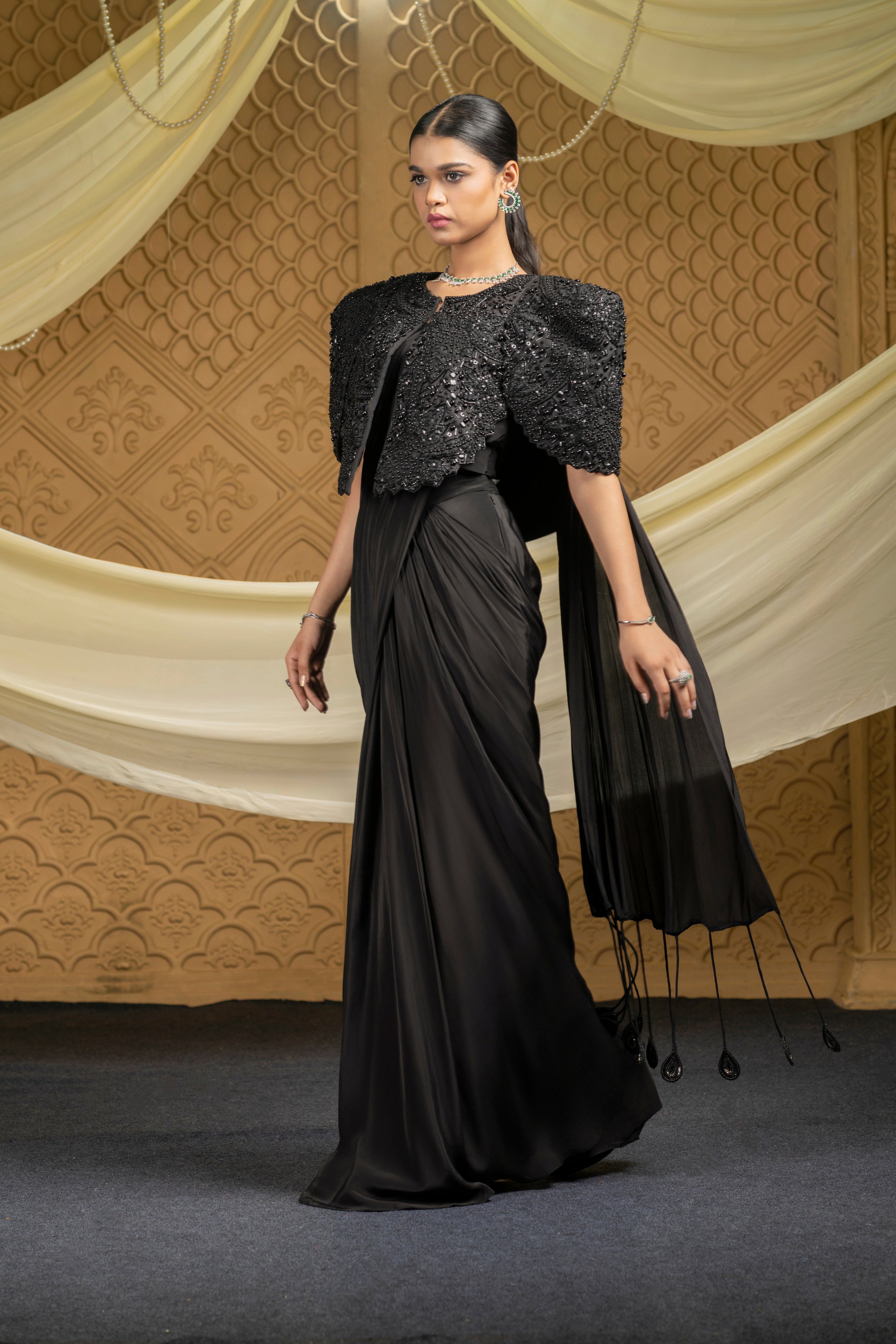 Shadow Craft Fusion Saree