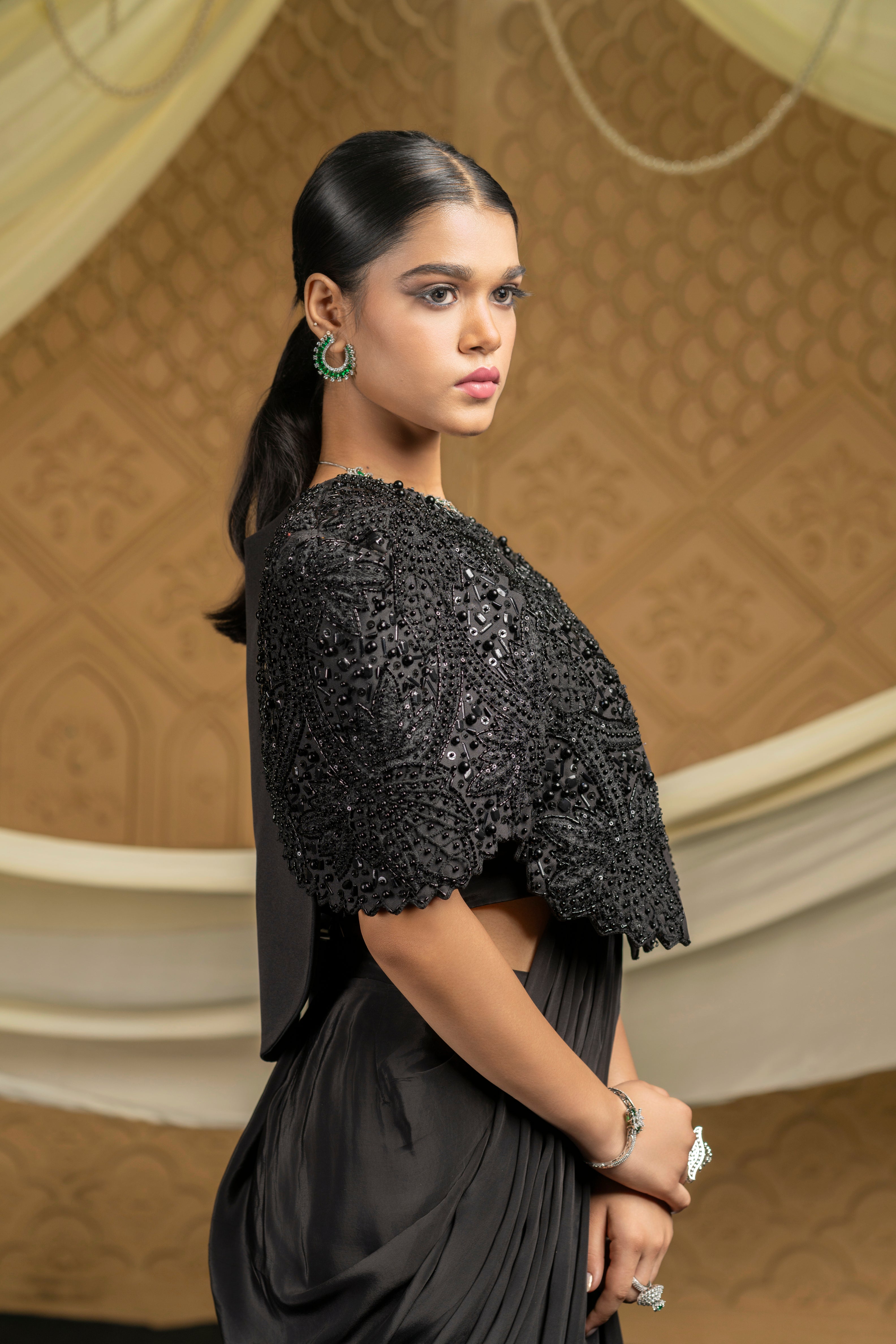 Shadow Craft Fusion Saree