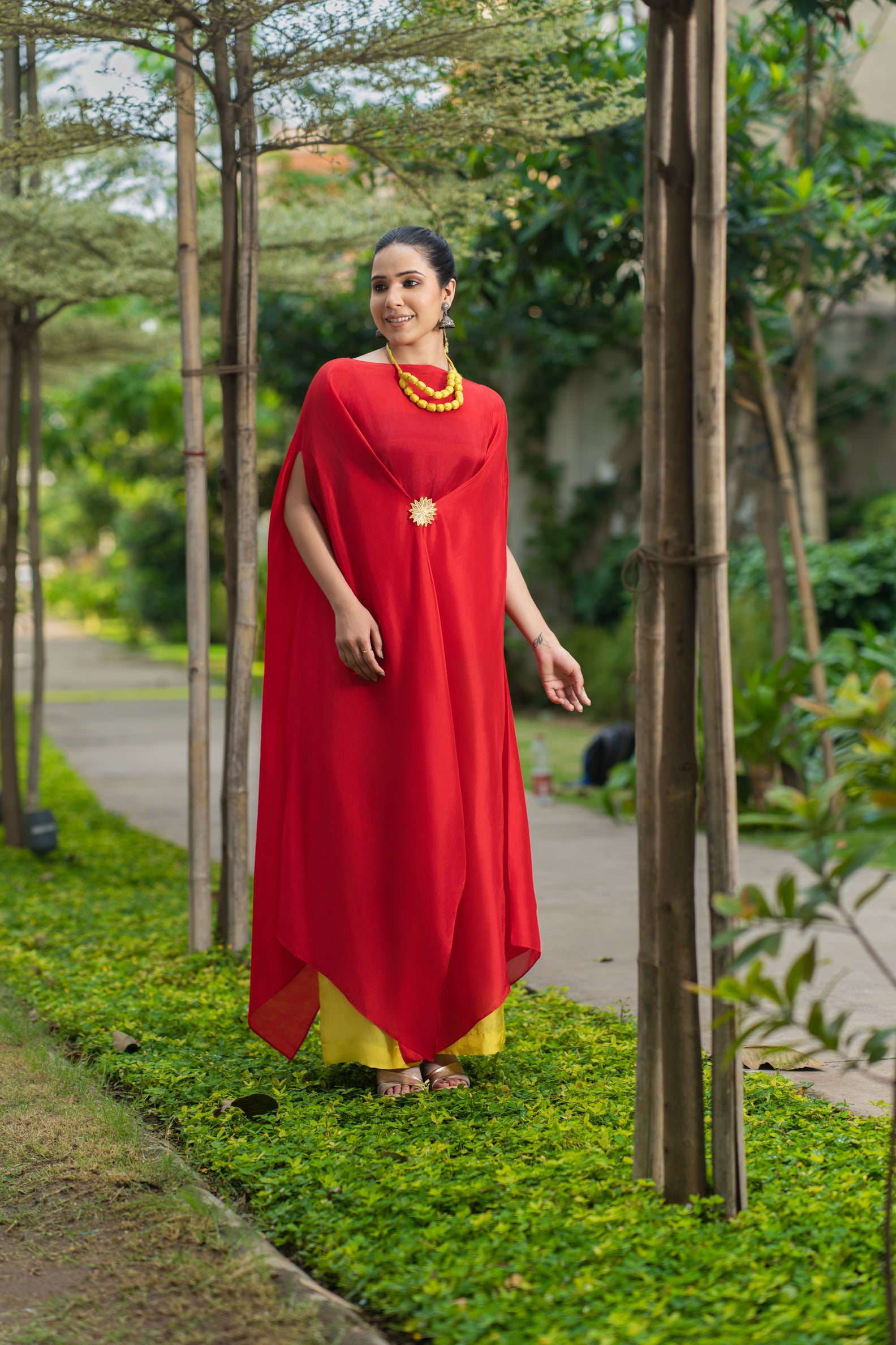 Mid knot kaftan set
