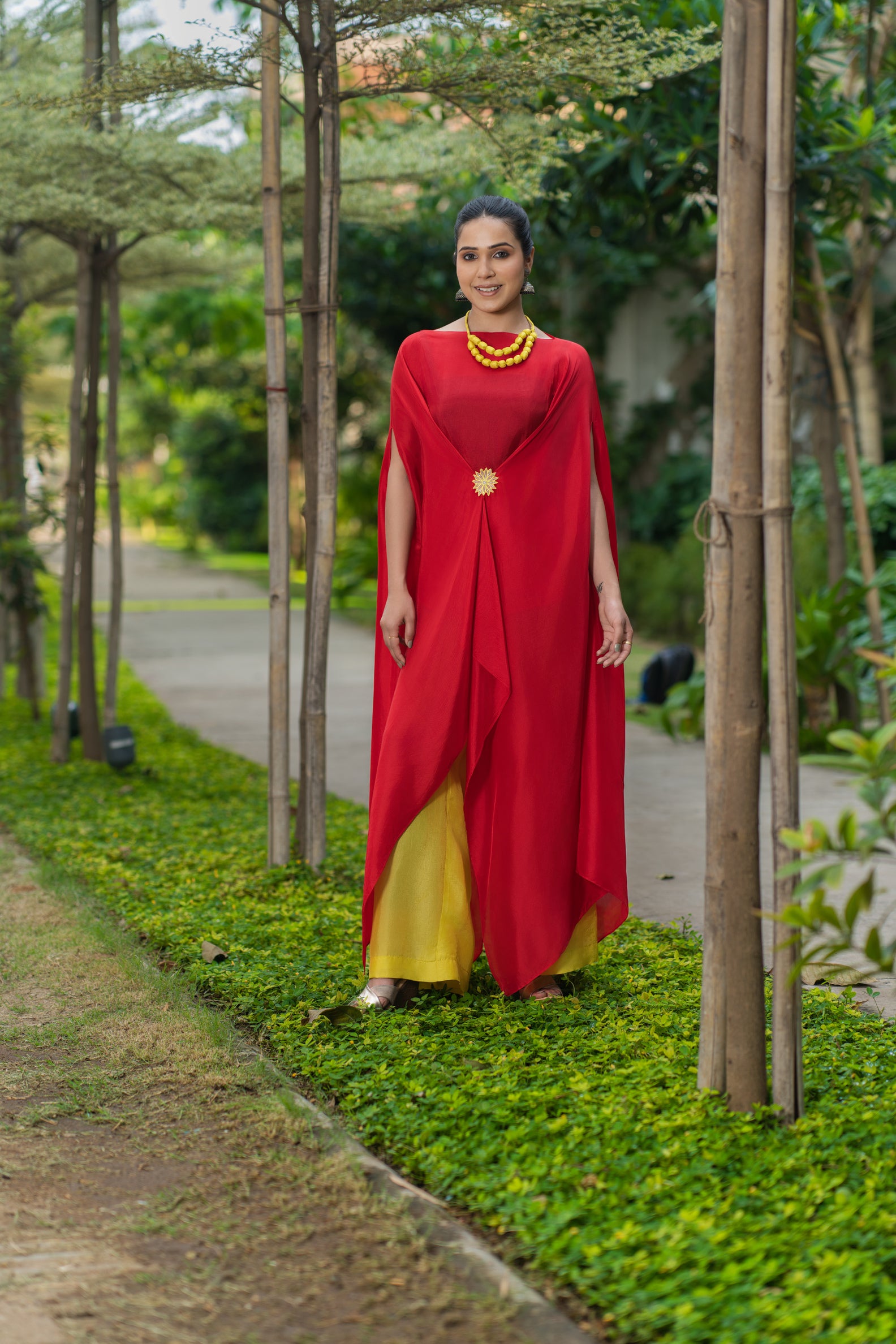 Mid knot kaftan set