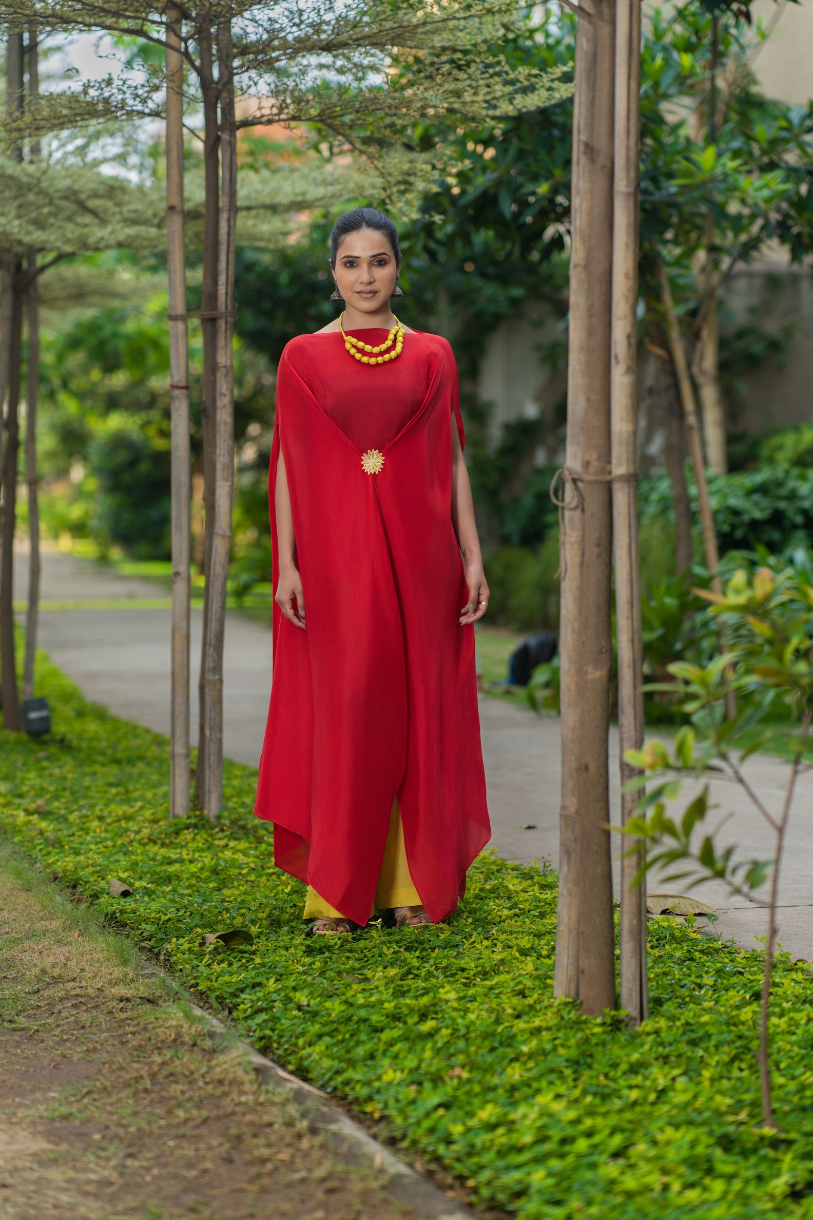 Mid knot kaftan set