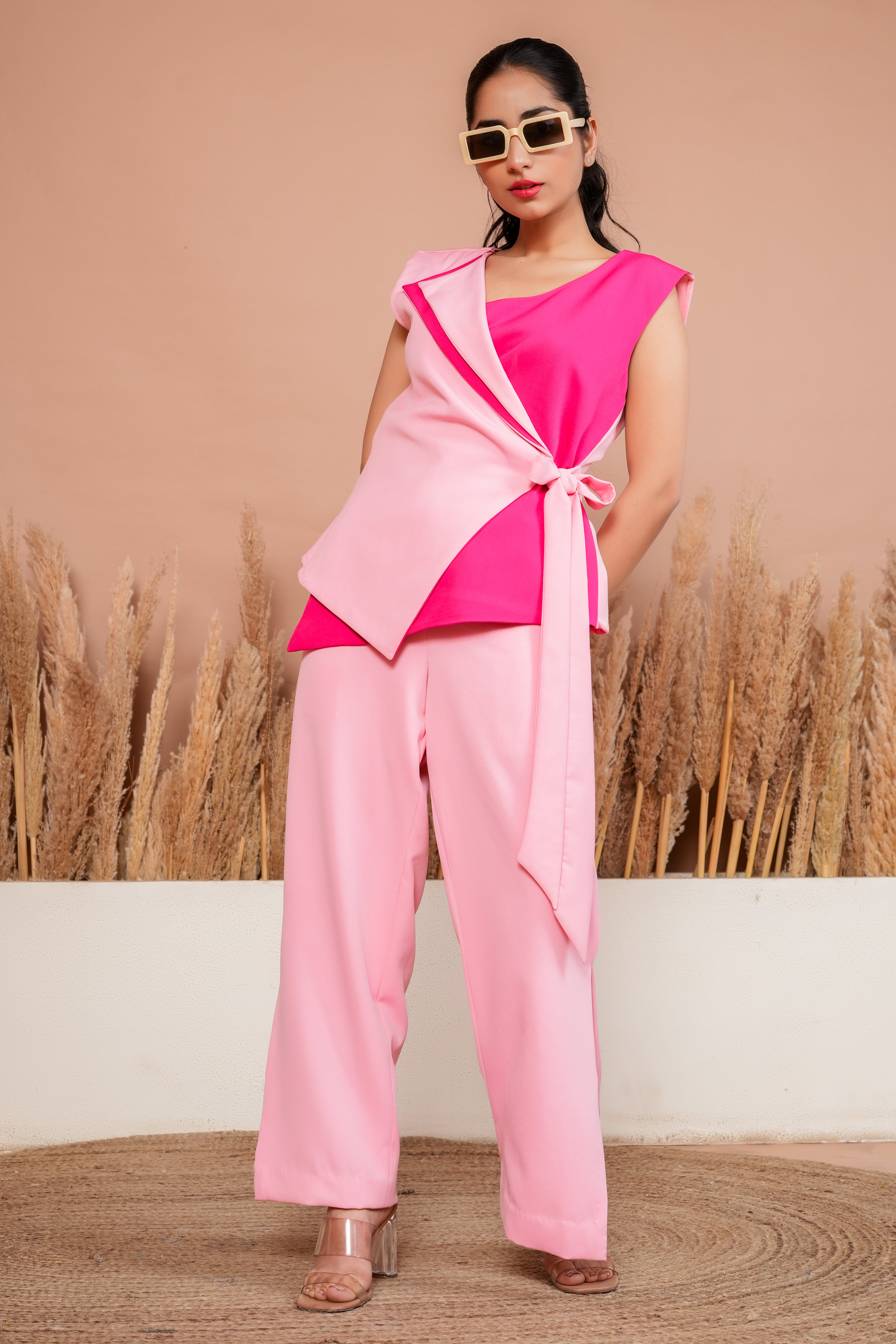 Pink wrap around co-ord