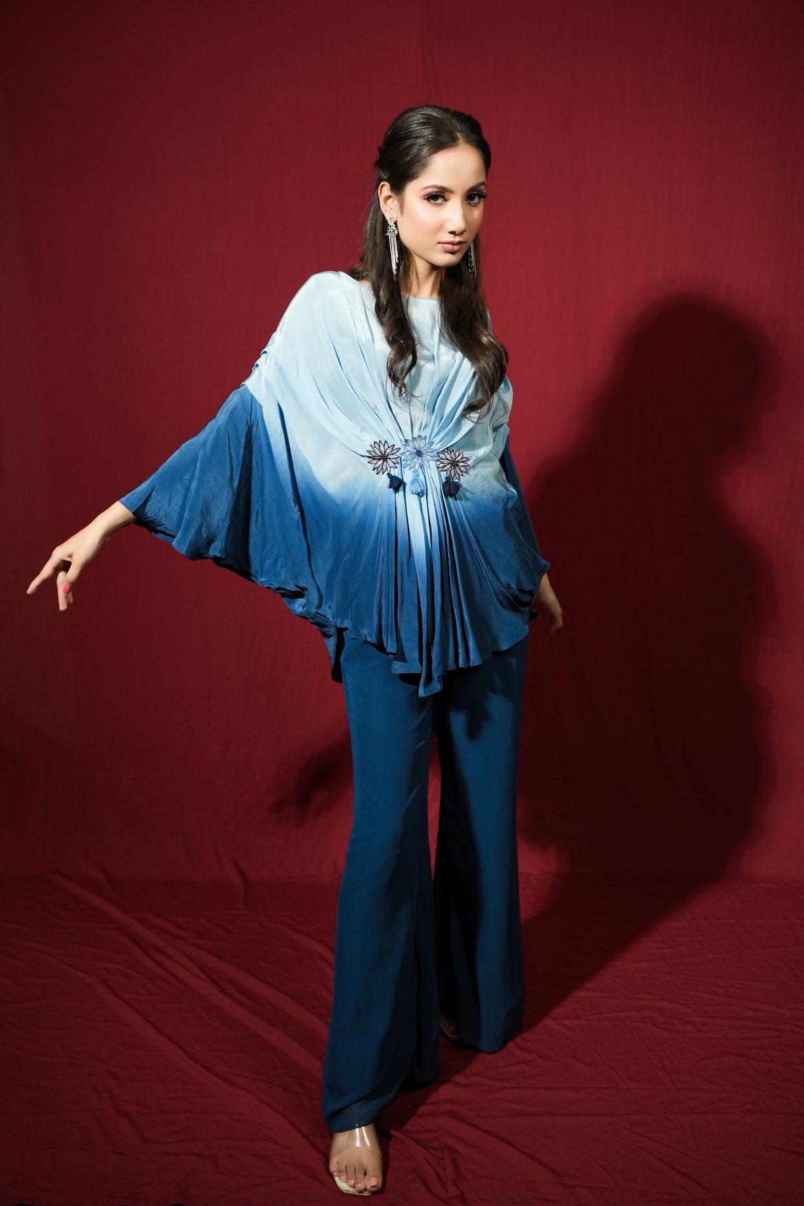 Blue ombre kaftan set