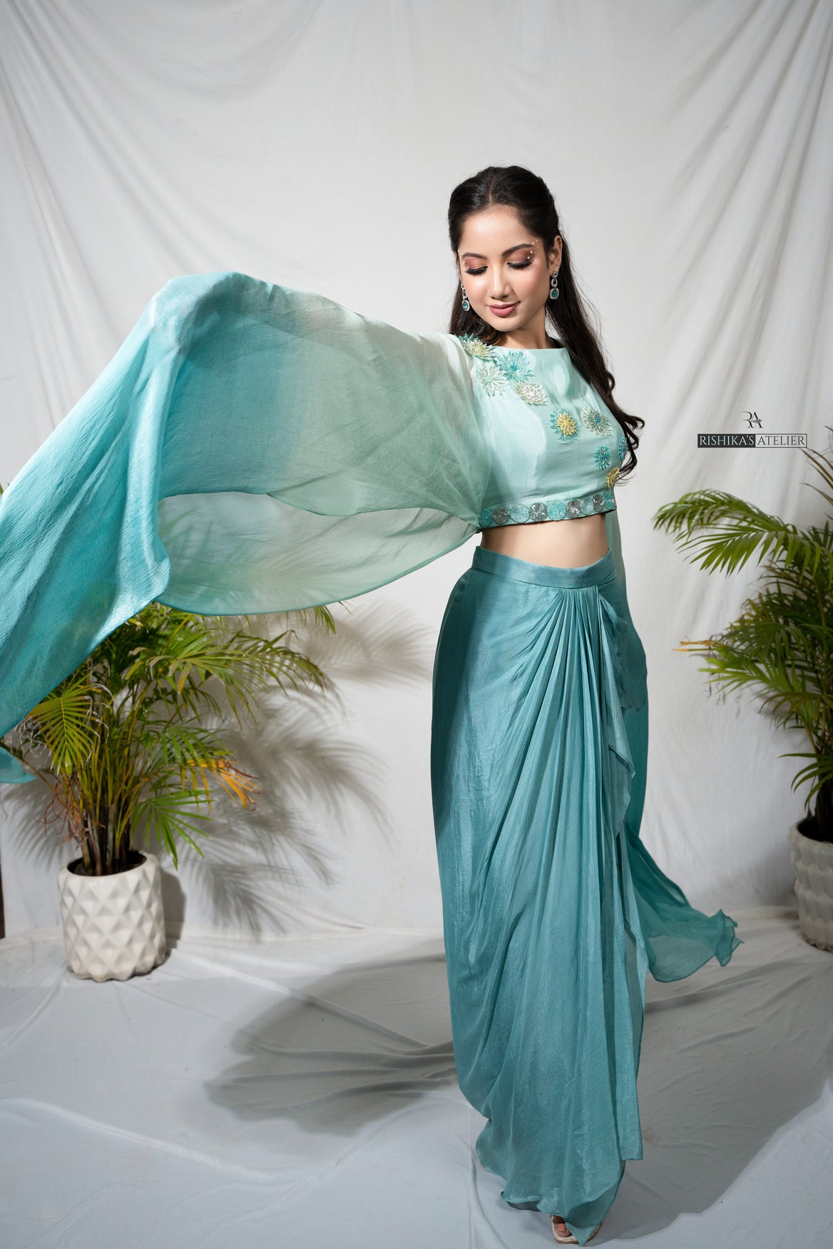 Indo western skirt set