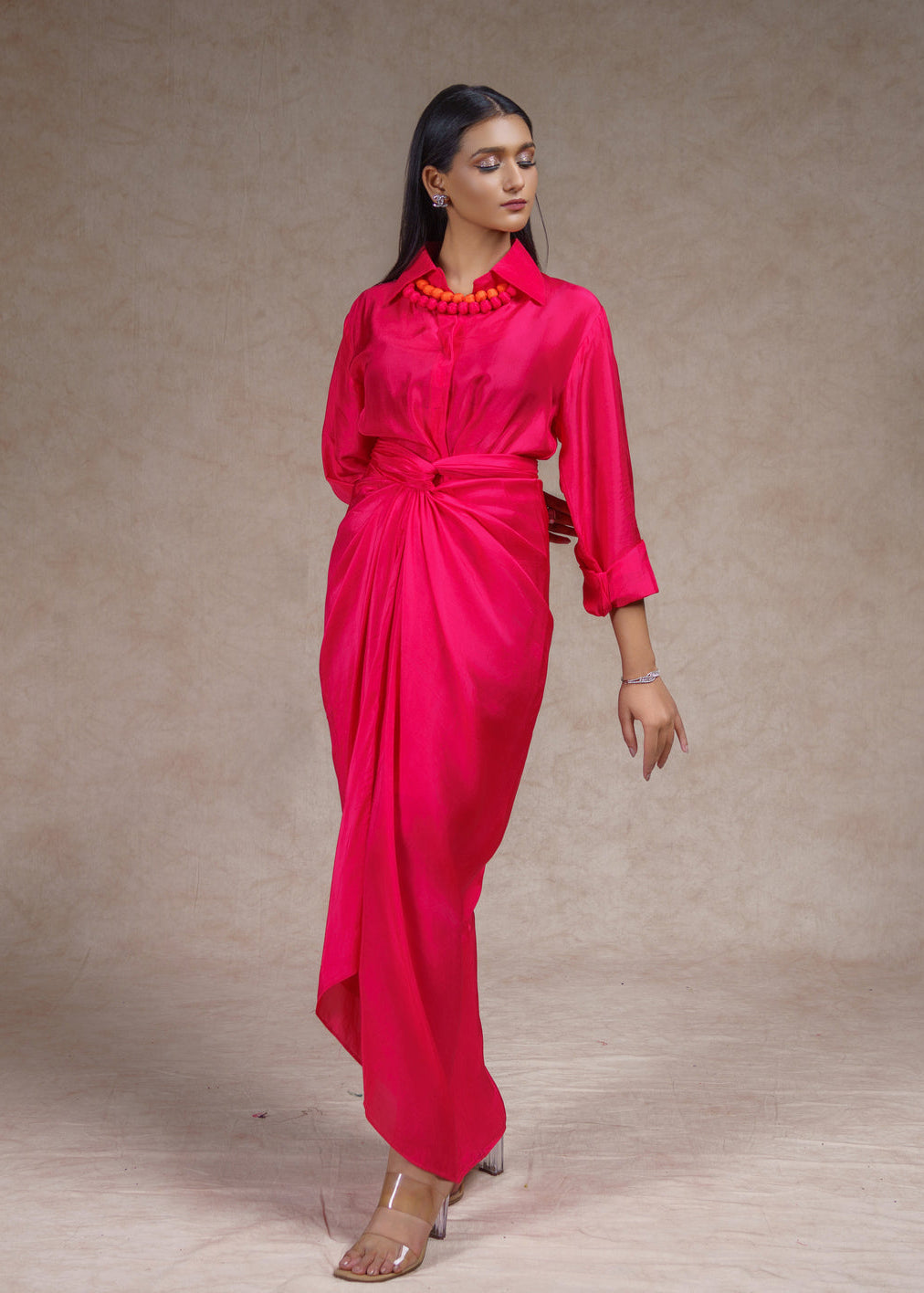 shirt drape skirt set