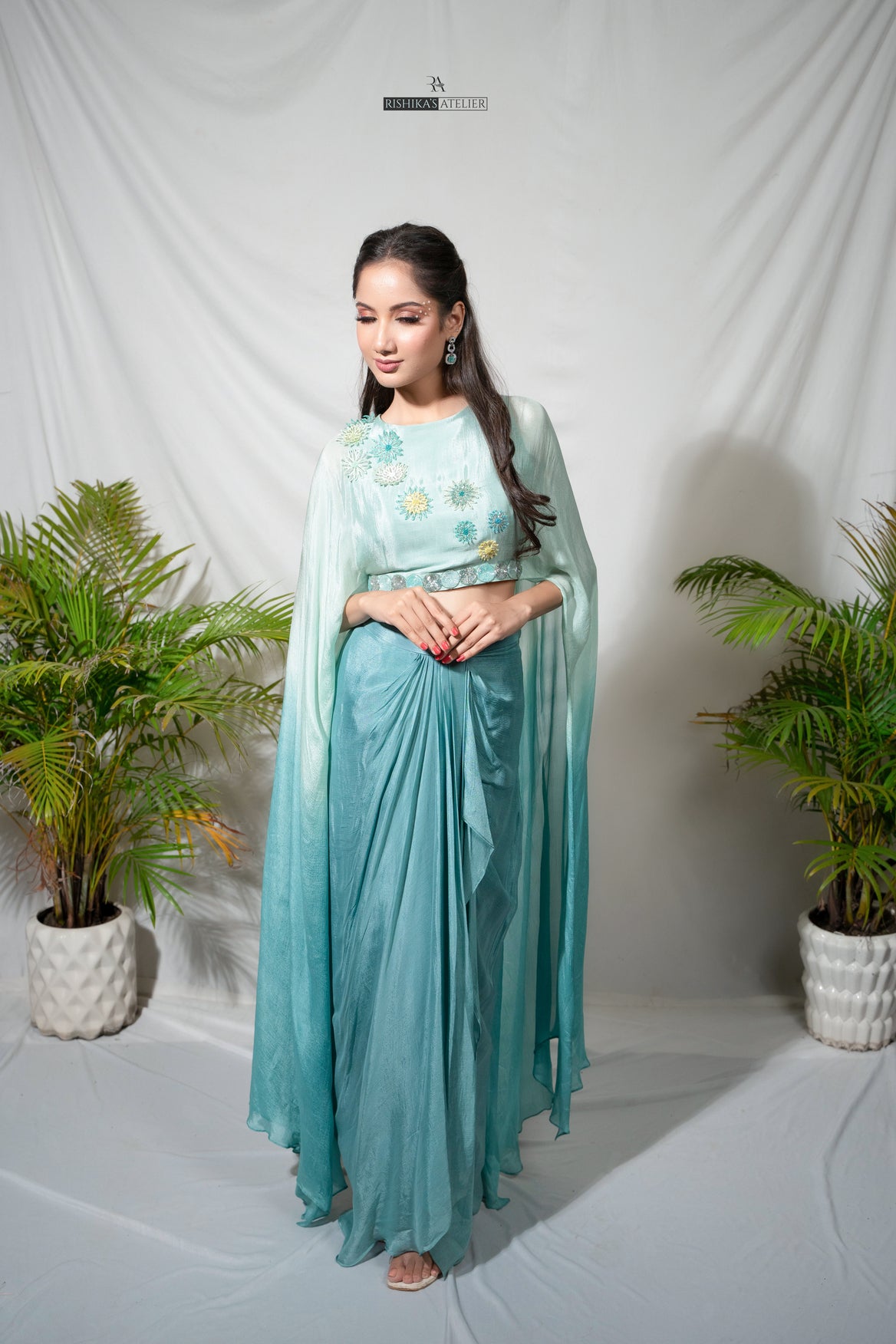 Indo western skirt set