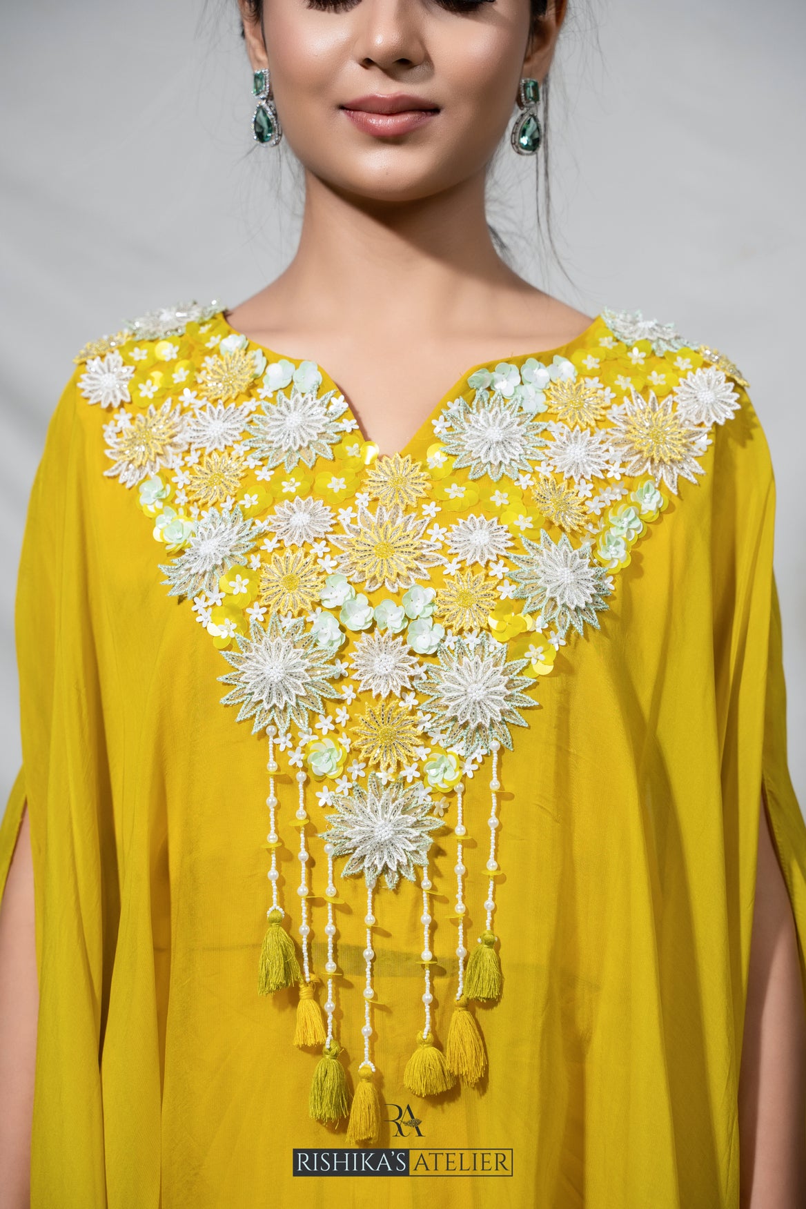 kaftan with skirt set