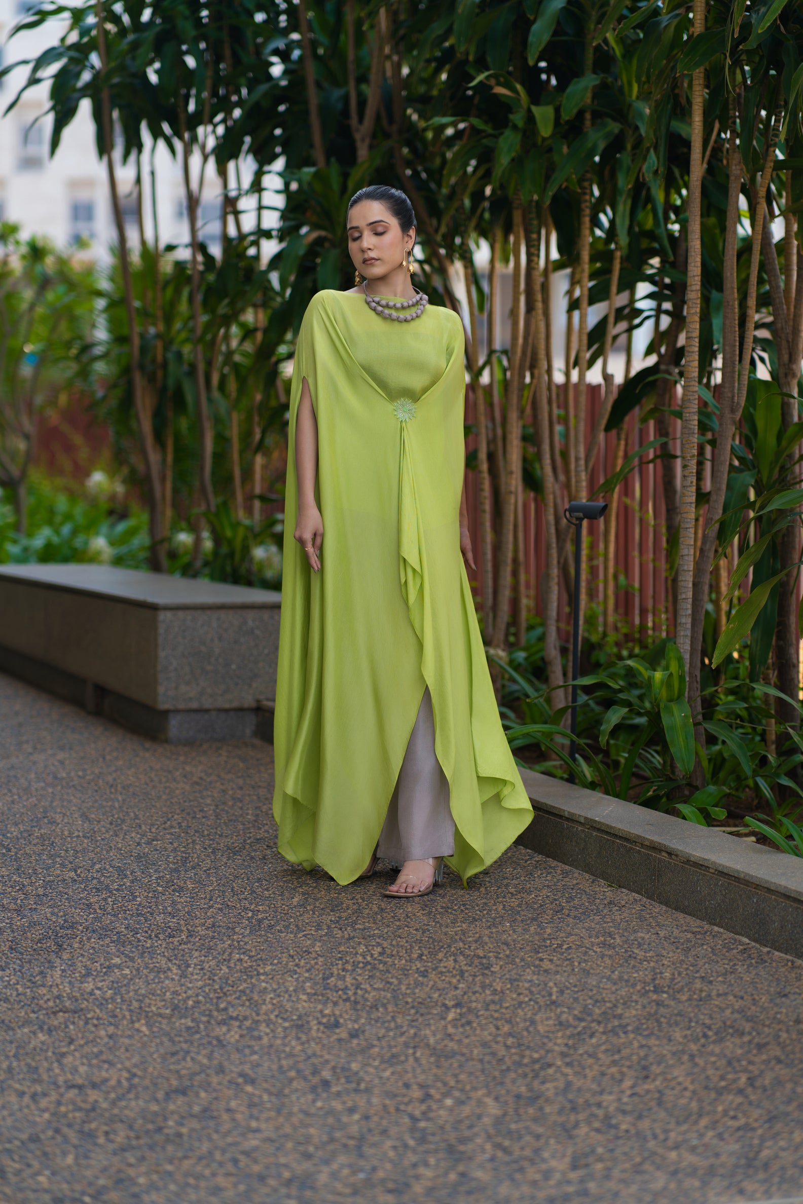 Mid knot kaftan set