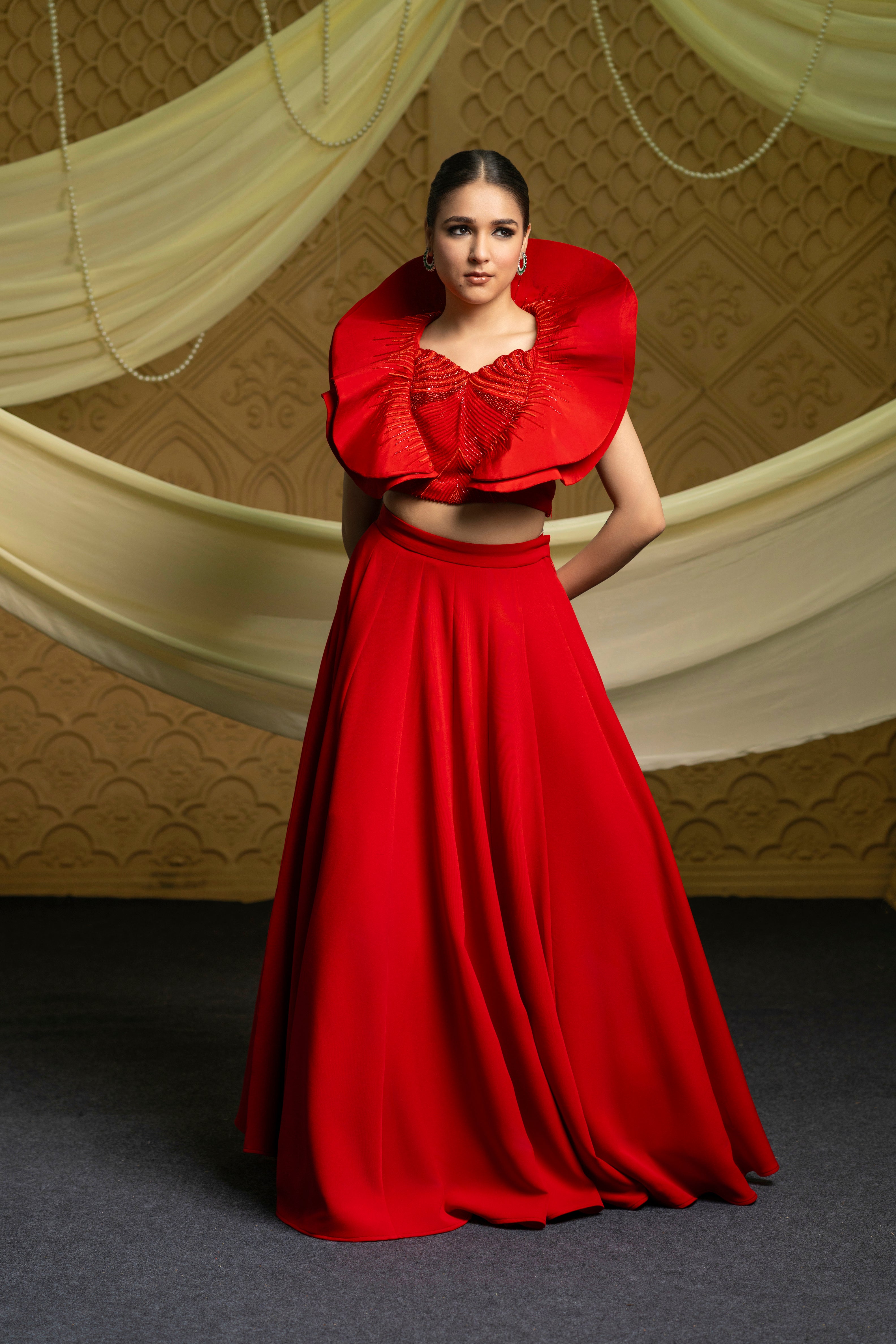 Accordion Pleated Ruffle Set