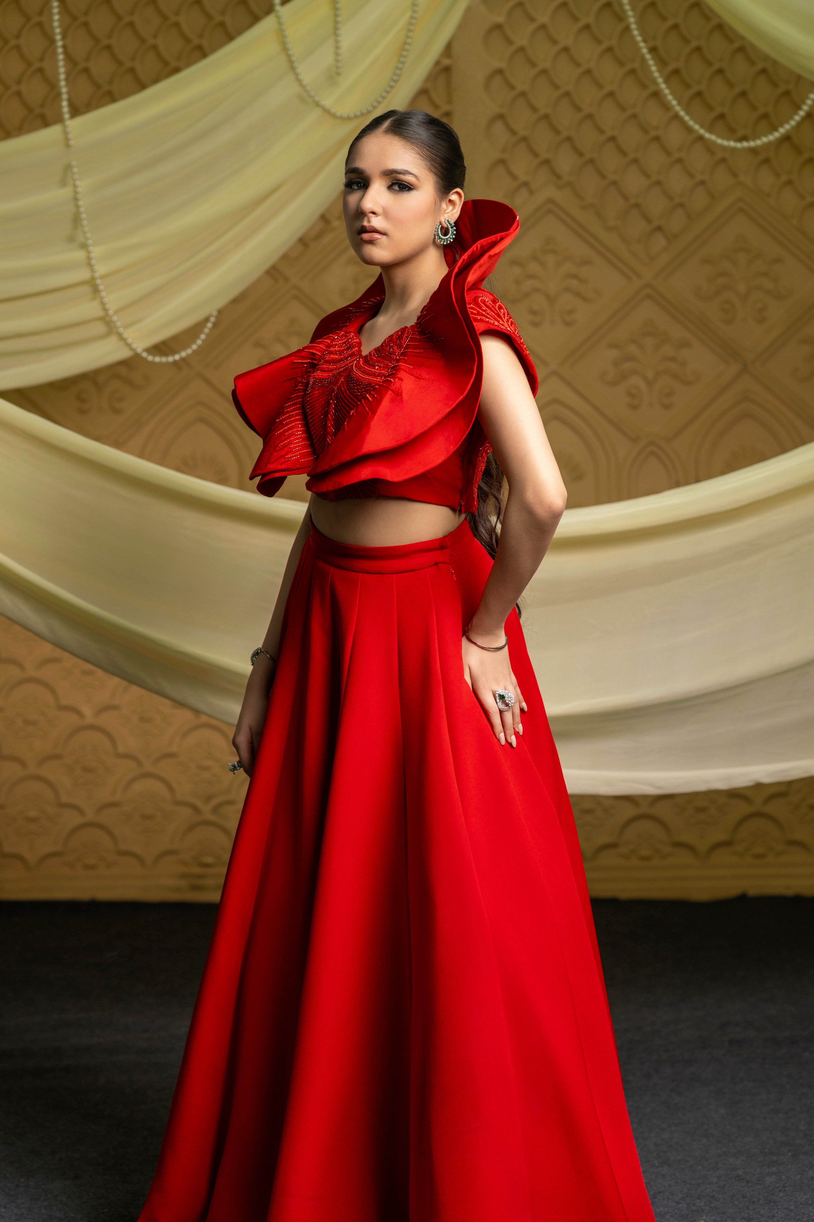 Accordion Pleated Ruffle Set