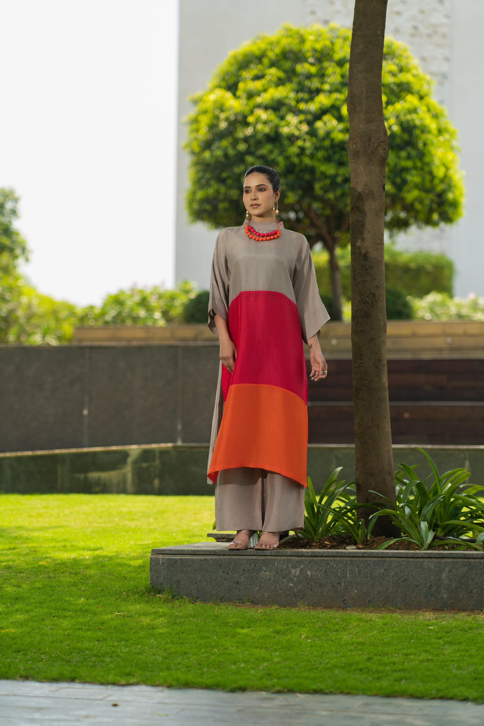 Tri colour kurta set