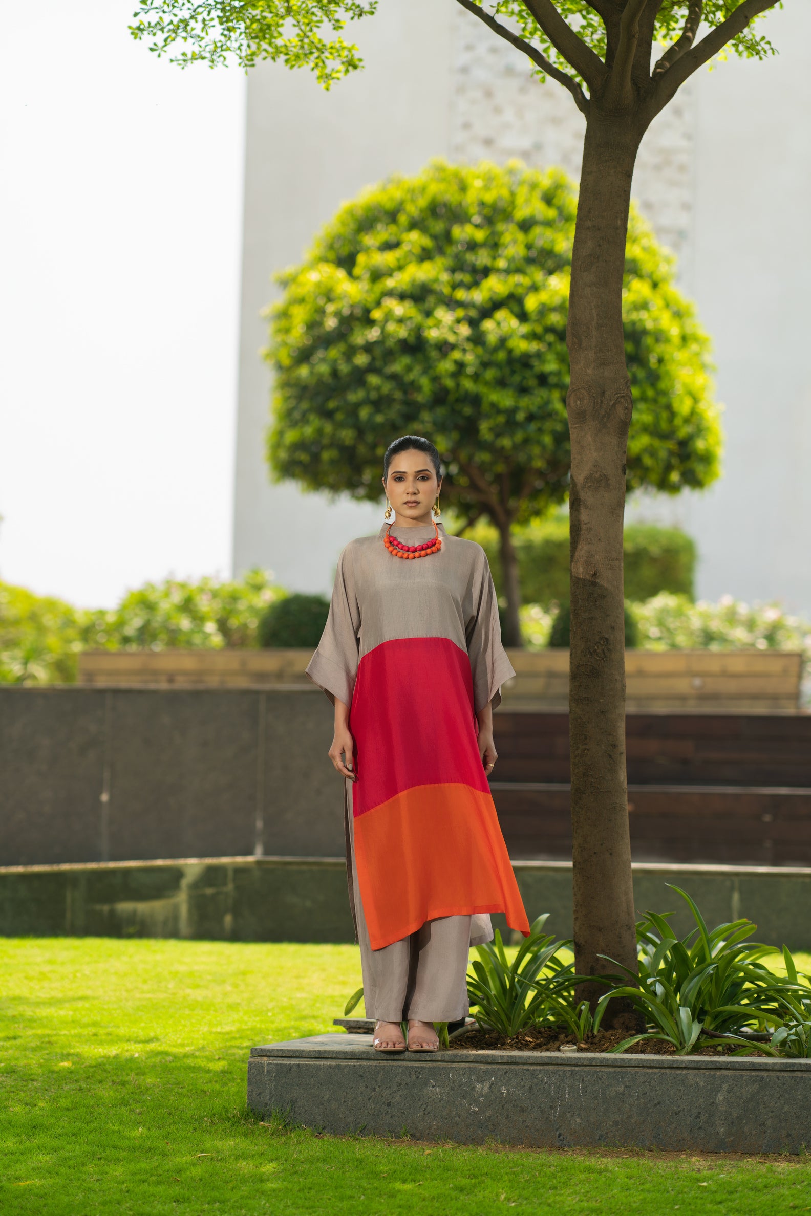 Tri colour kurta set