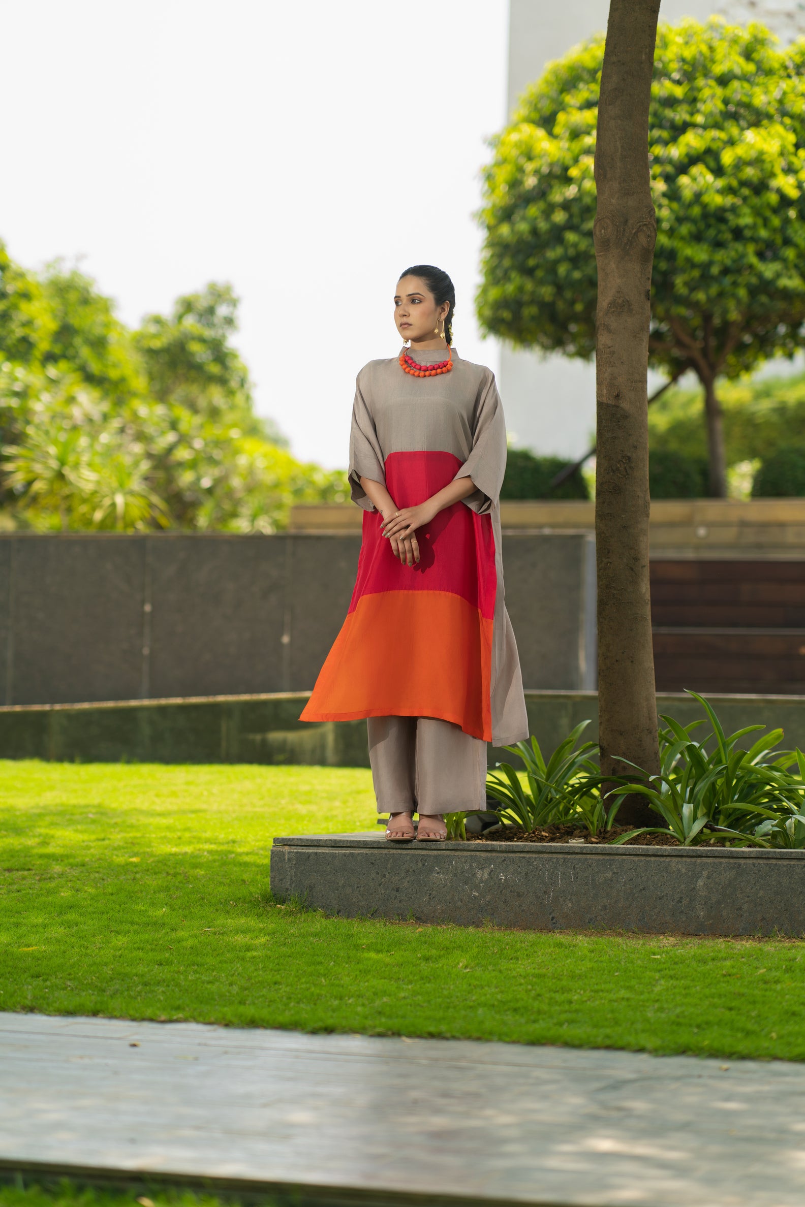 Tri colour kurta set