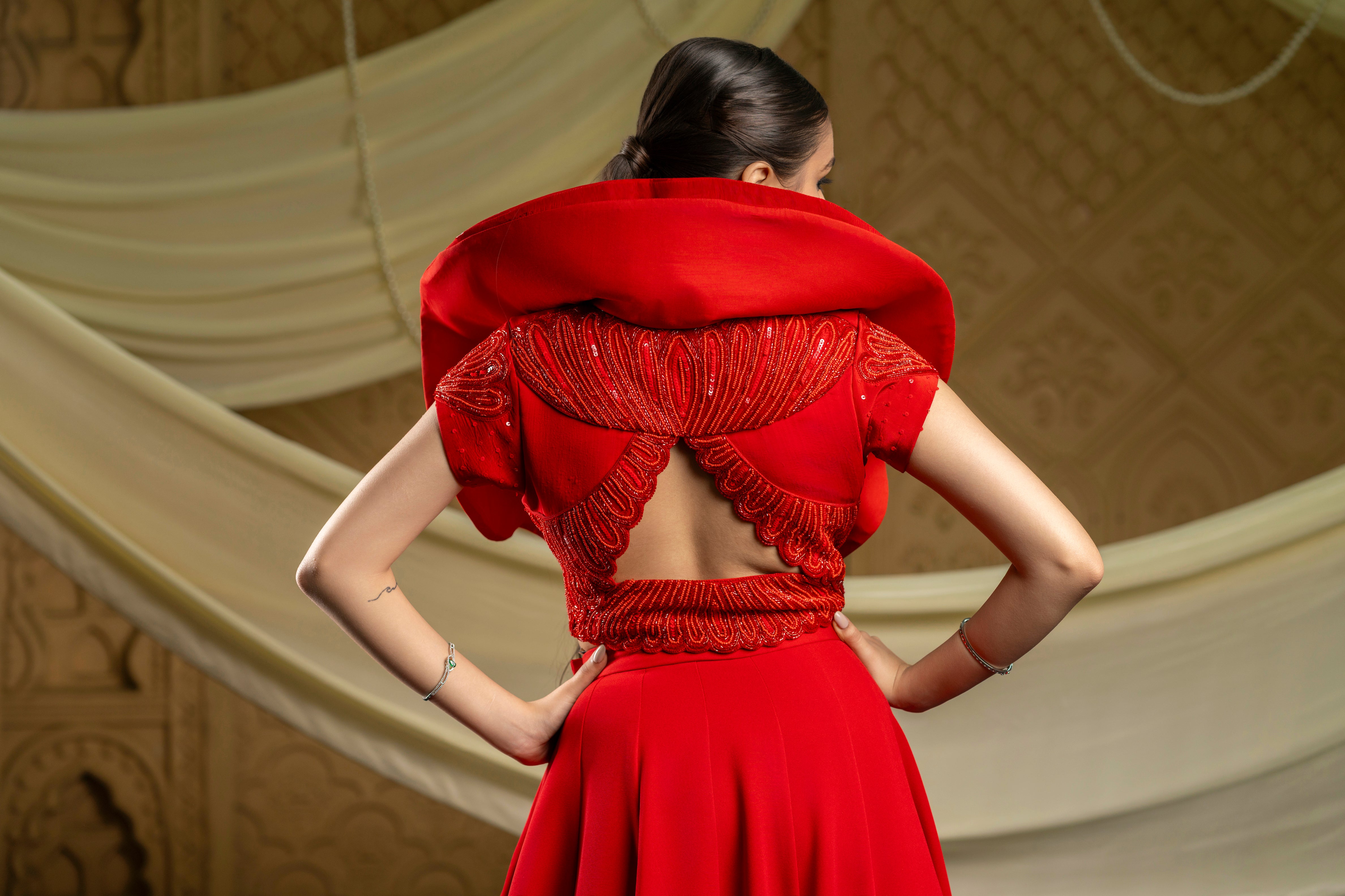 Accordion Pleated Ruffle Set