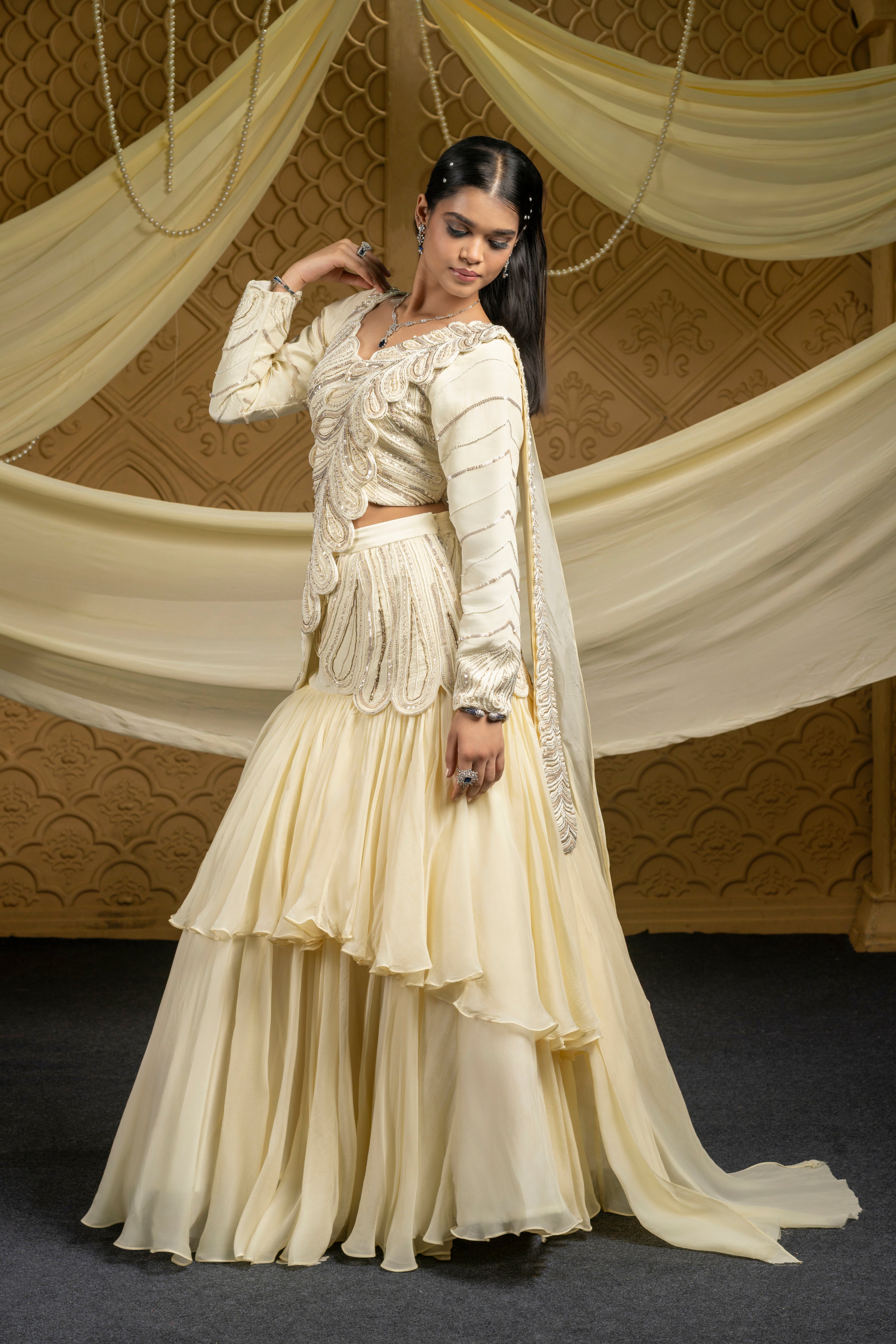 A Ruffled Lehenga Skirt