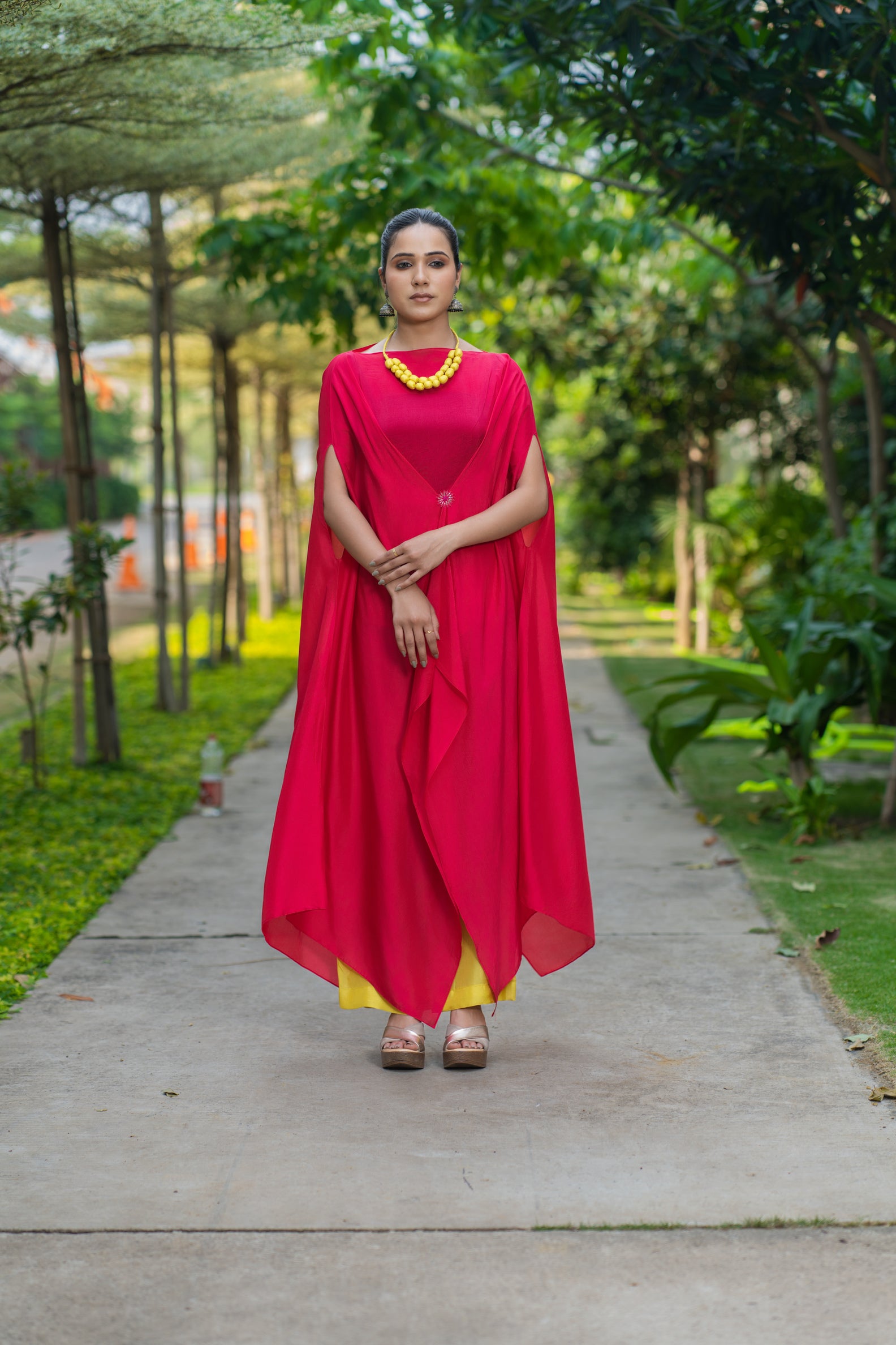 Mid knot kaftan set