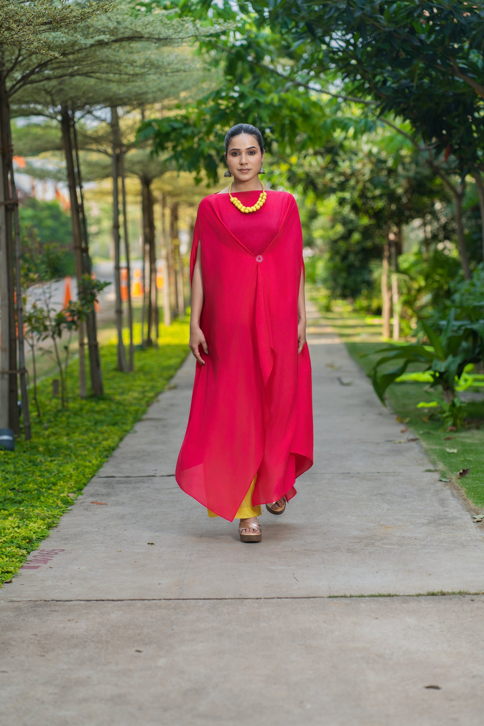 Mid knot kaftan set
