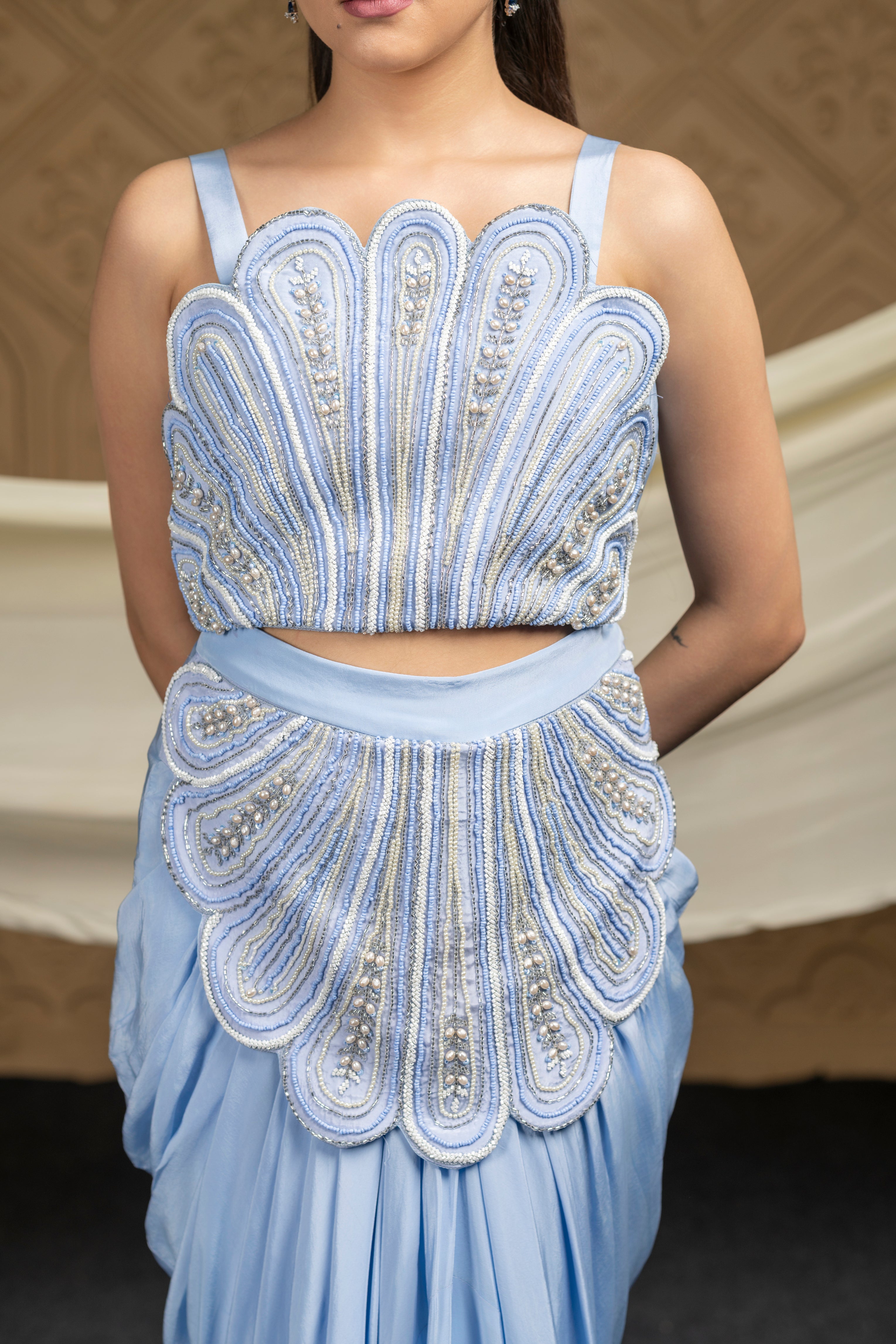 Mermaid-Style Draped Skirt