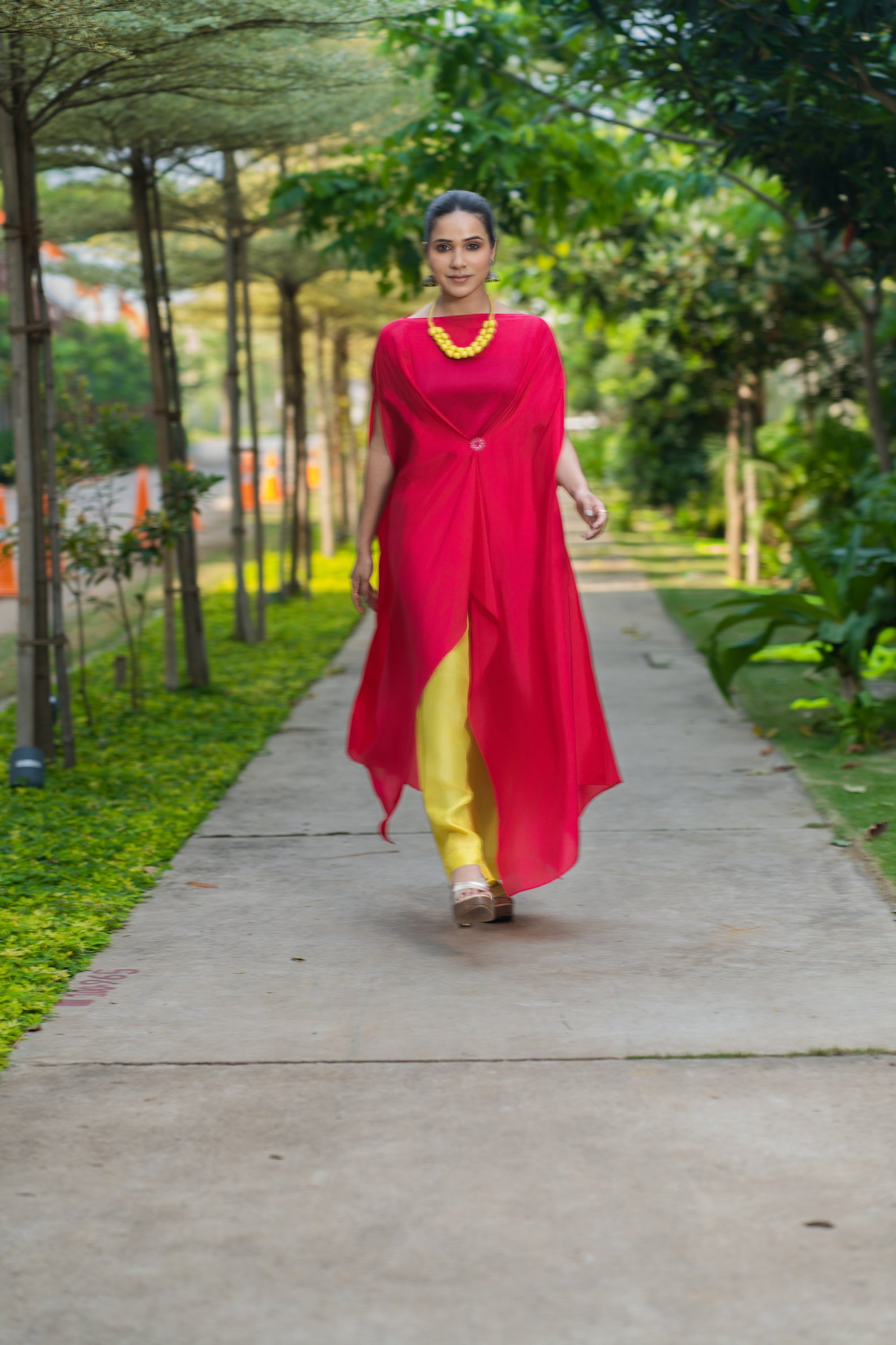 Mid knot kaftan set