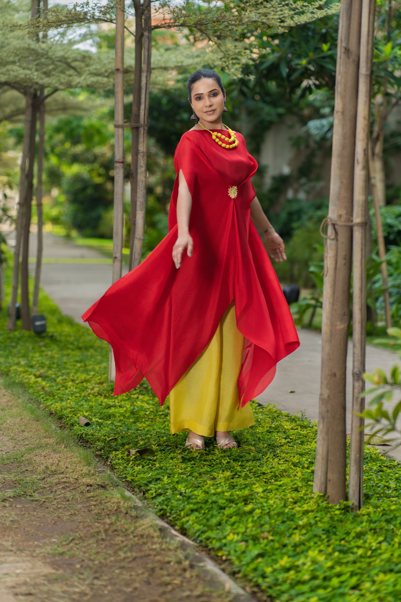Mid knot kaftan set