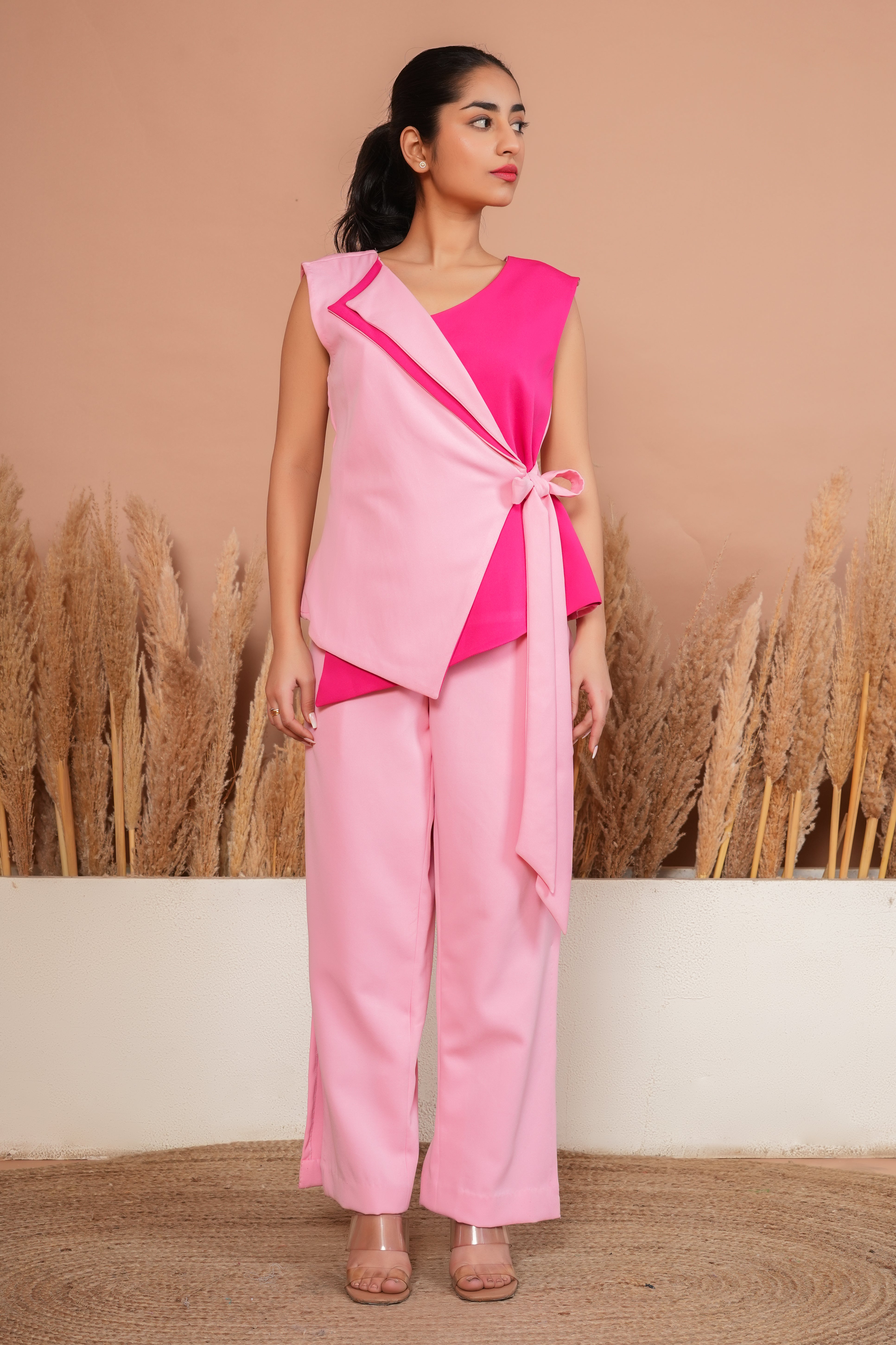 Pink wrap around co-ord