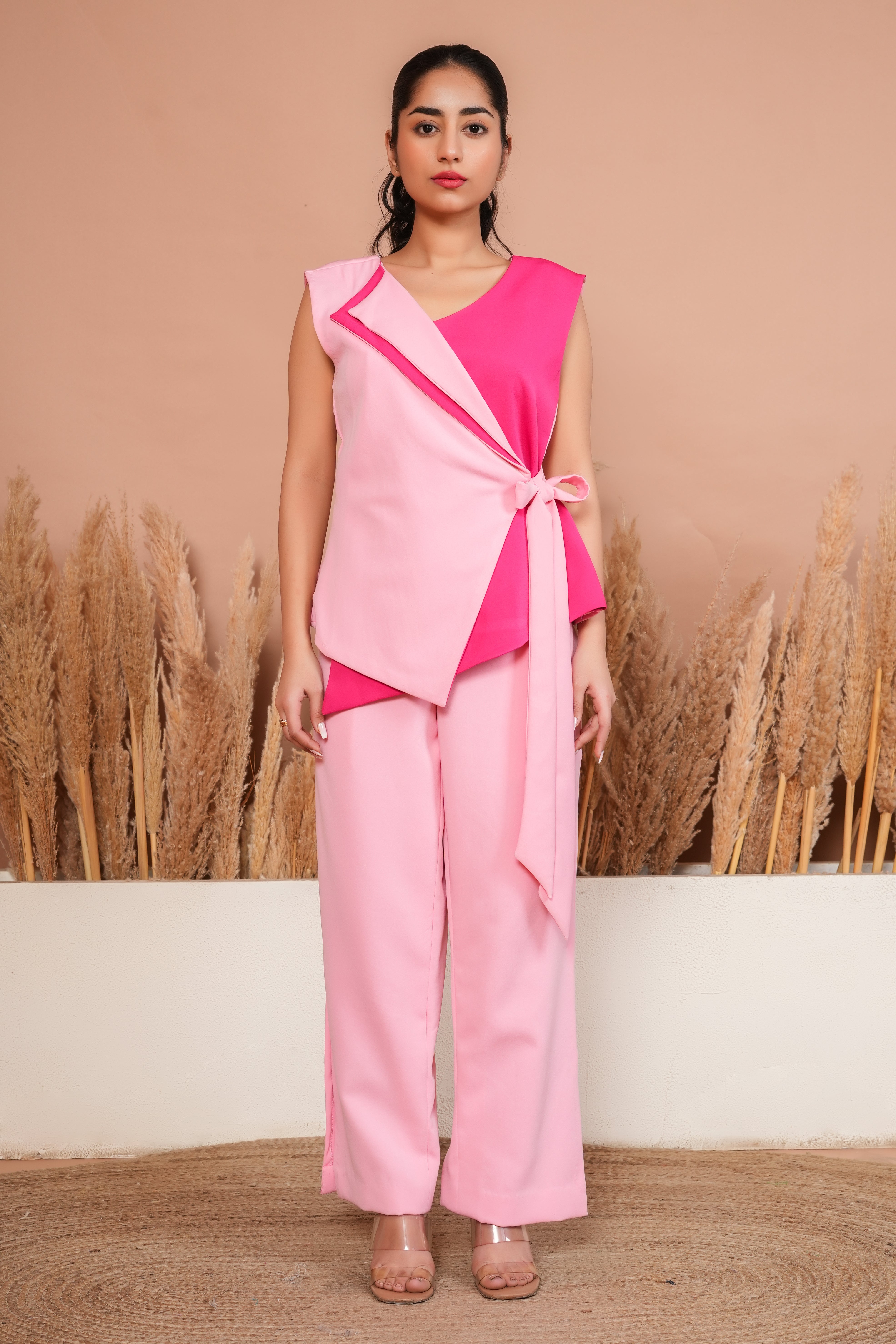 Pink wrap around co-ord