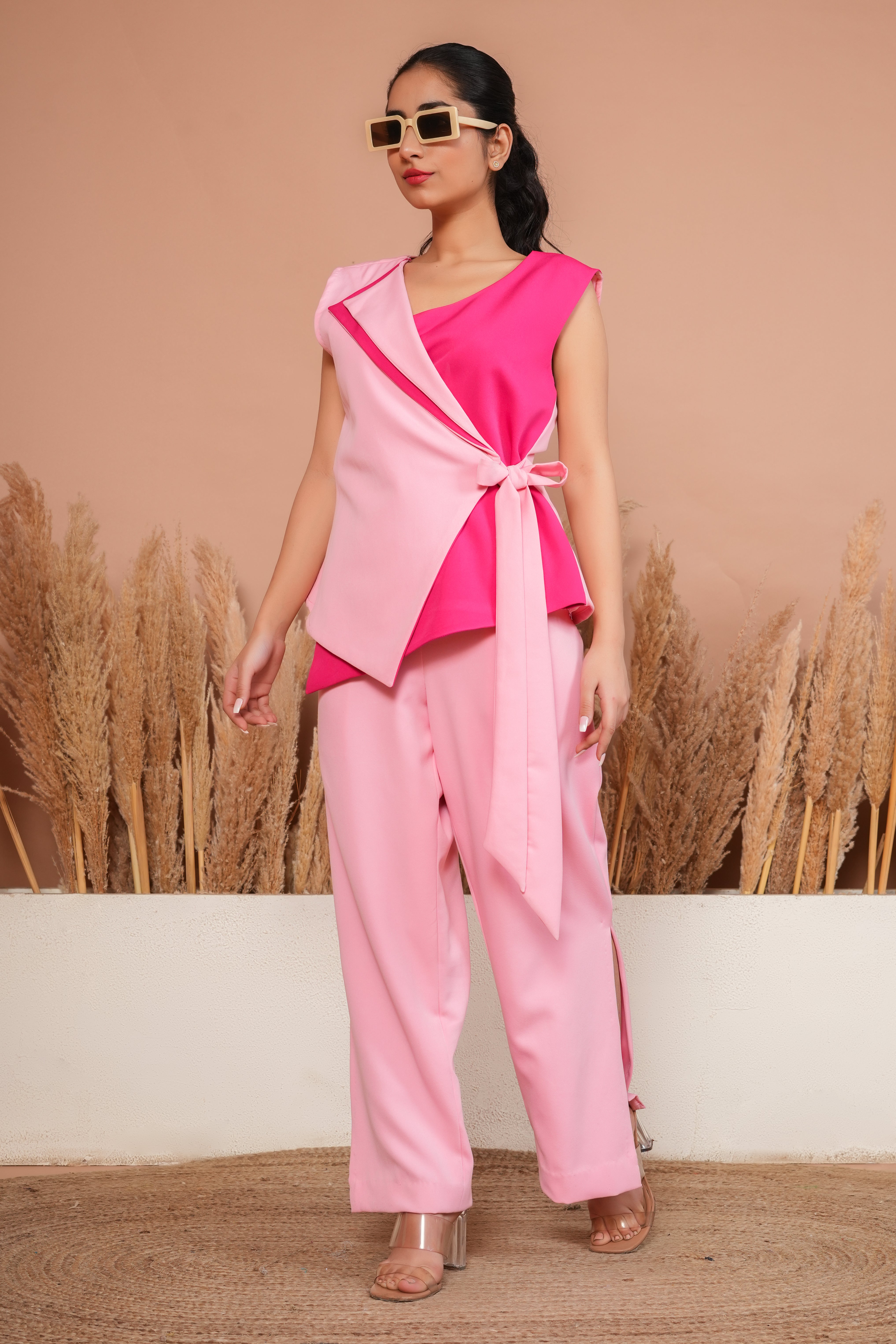 Pink wrap around co-ord
