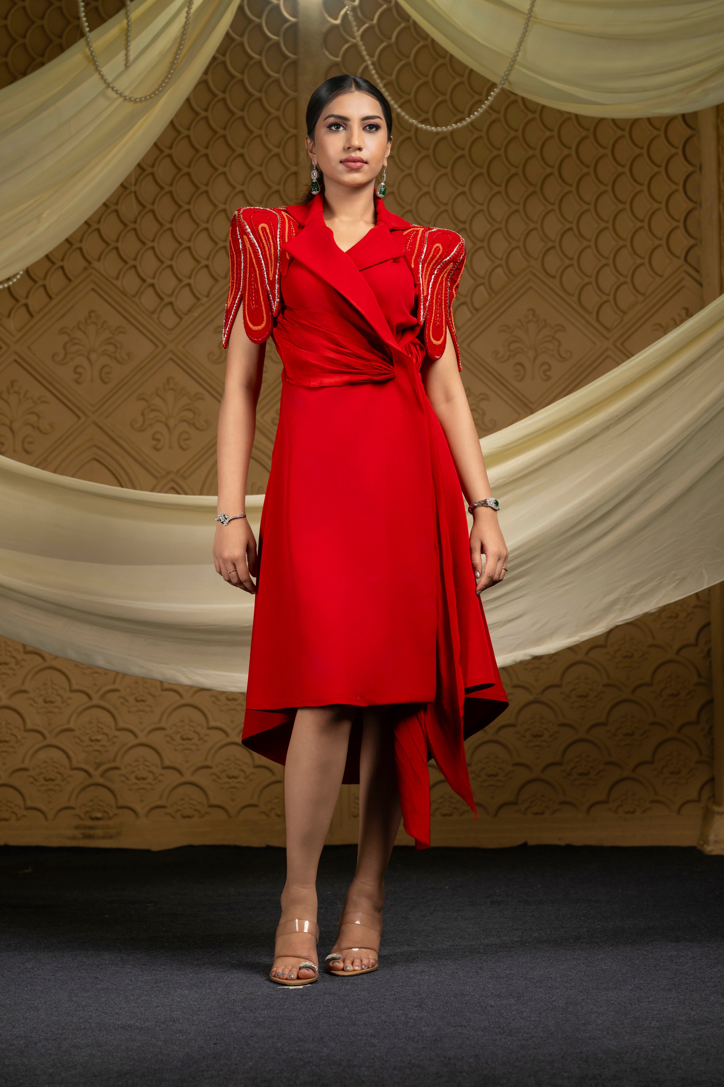 The Scarlet Embellished Blazer Wrap