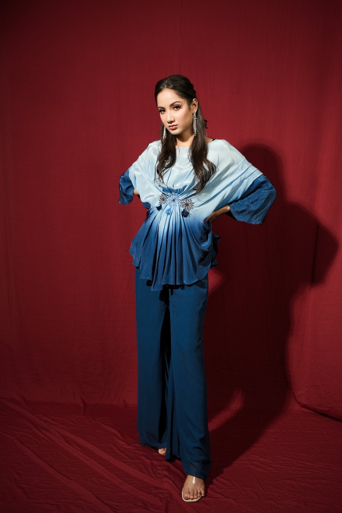 Blue ombre kaftan set