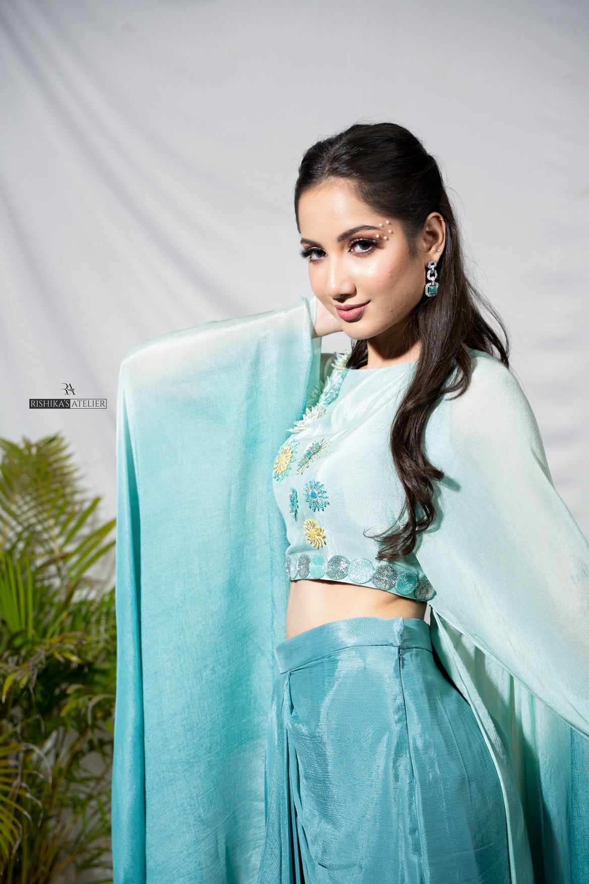 Indo western skirt set