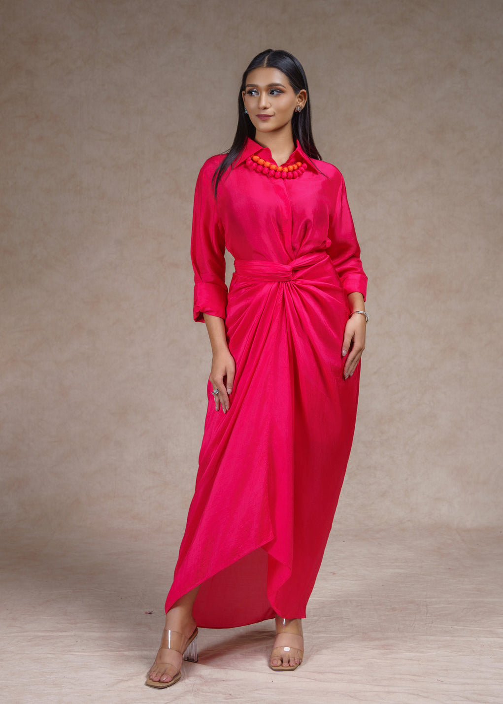 shirt drape skirt set