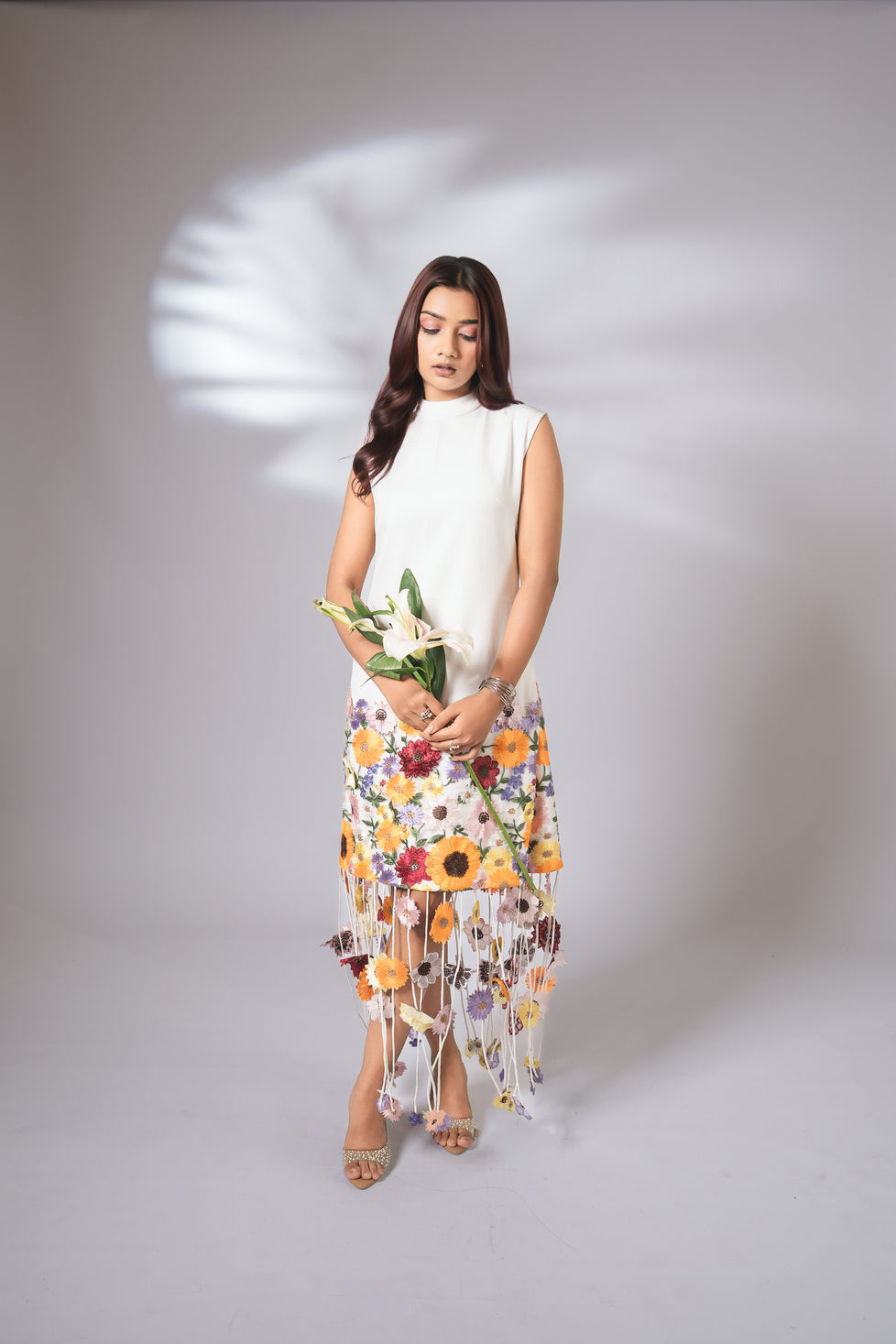 White floral dori dress