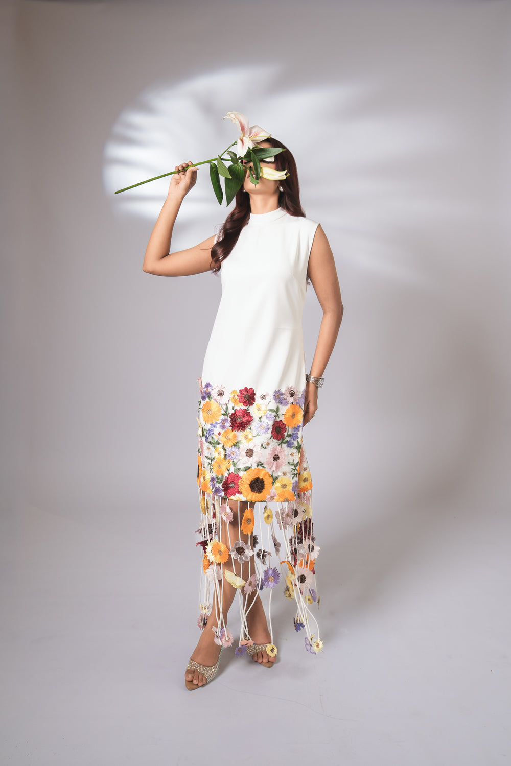White floral dori dress